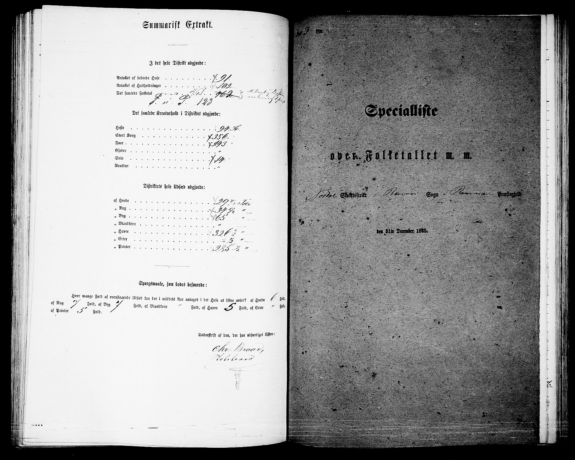 RA, 1865 census for Ramnes, 1865, p. 57