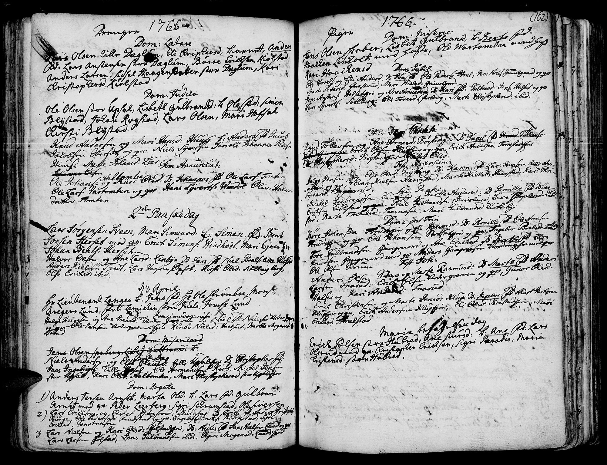 Vang prestekontor, Hedmark, AV/SAH-PREST-008/H/Ha/Haa/L0003: Parish register (official) no. 3, 1734-1809, p. 162