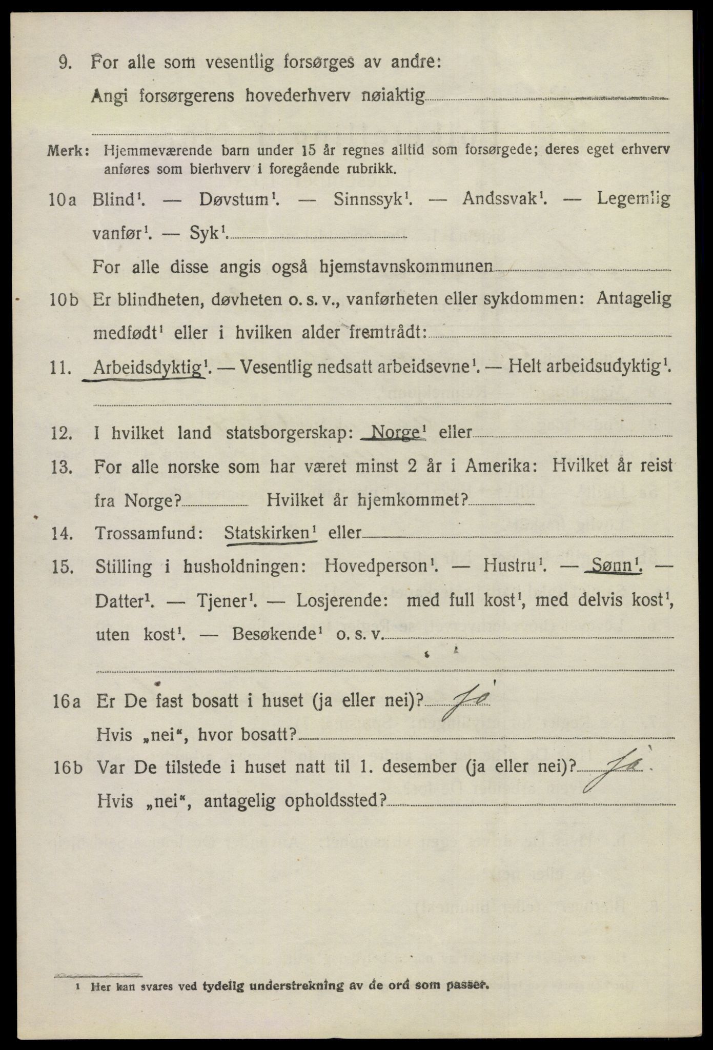 SAO, 1920 census for Nannestad, 1920, p. 2308