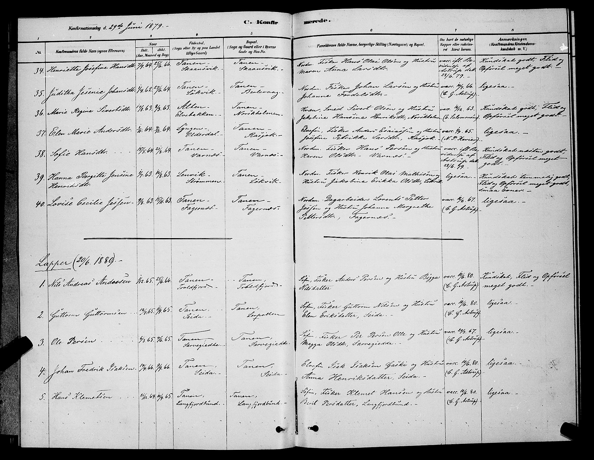 Tana sokneprestkontor, SATØ/S-1334/H/Hb/L0003klokker: Parish register (copy) no. 3, 1878-1890