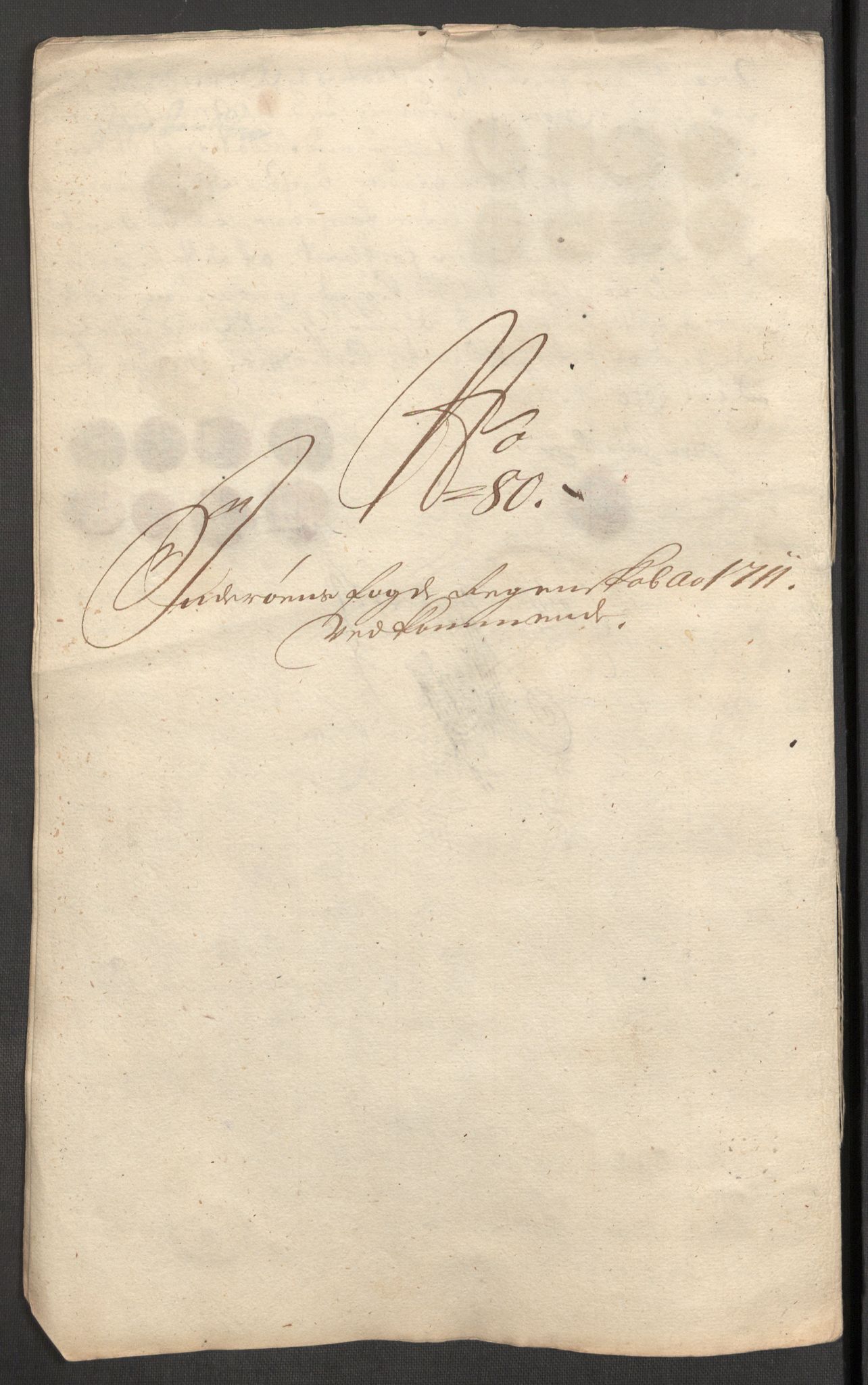 Rentekammeret inntil 1814, Reviderte regnskaper, Fogderegnskap, RA/EA-4092/R63/L4319: Fogderegnskap Inderøy, 1711, p. 457