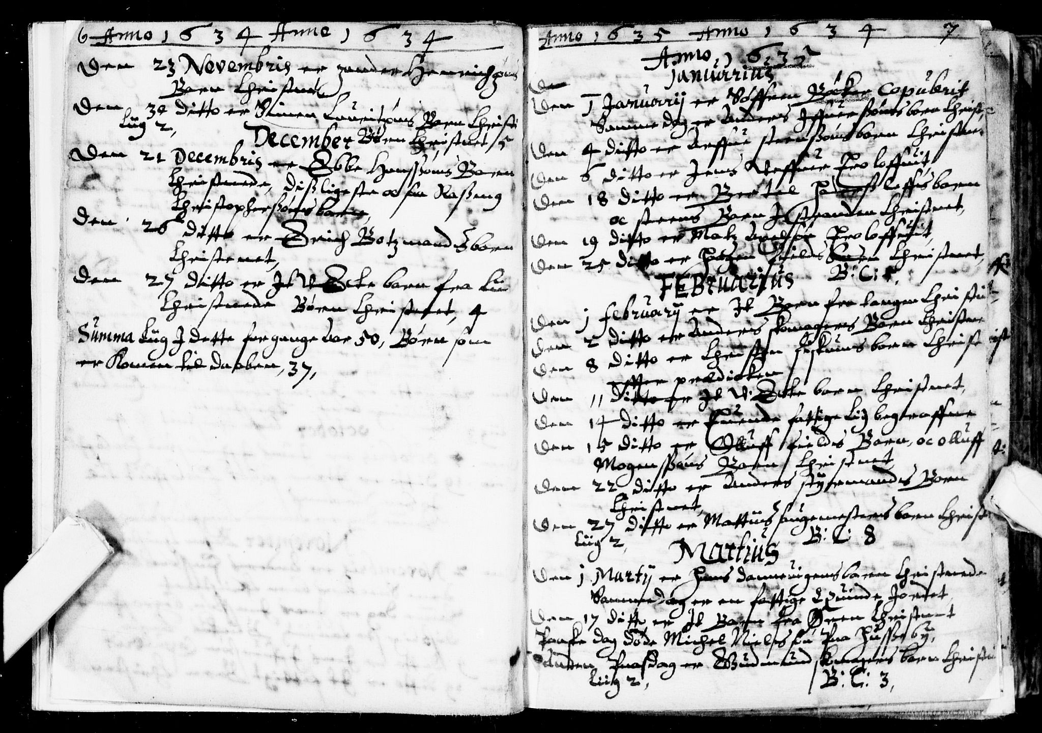 Bragernes kirkebøker, AV/SAKO-A-6/F/Fa/L0001: Parish register (official) no. I 1, 1634-1662, p. 6-7