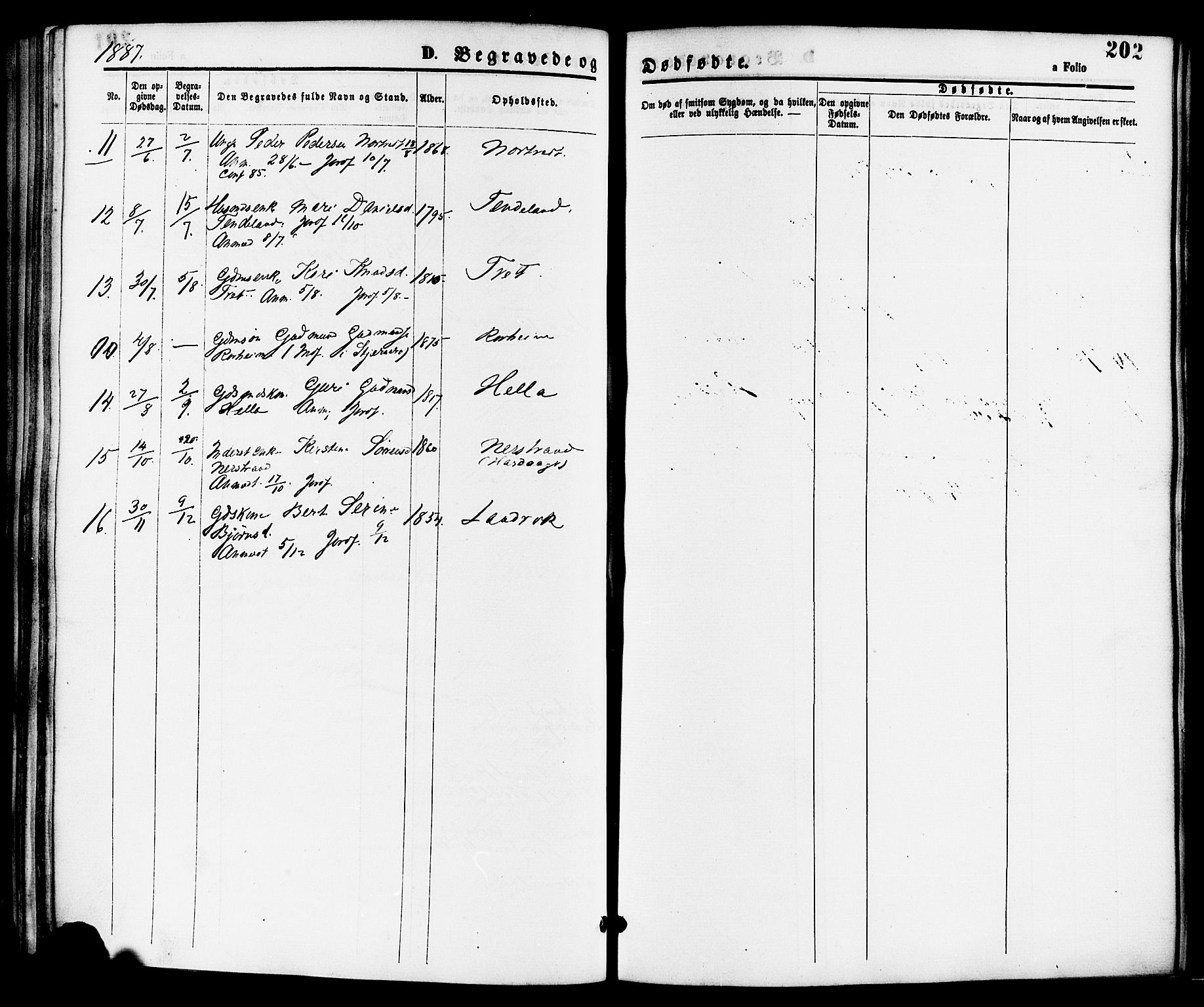 Nedstrand sokneprestkontor, SAST/A-101841/01/IV: Parish register (official) no. A 11, 1877-1887, p. 202