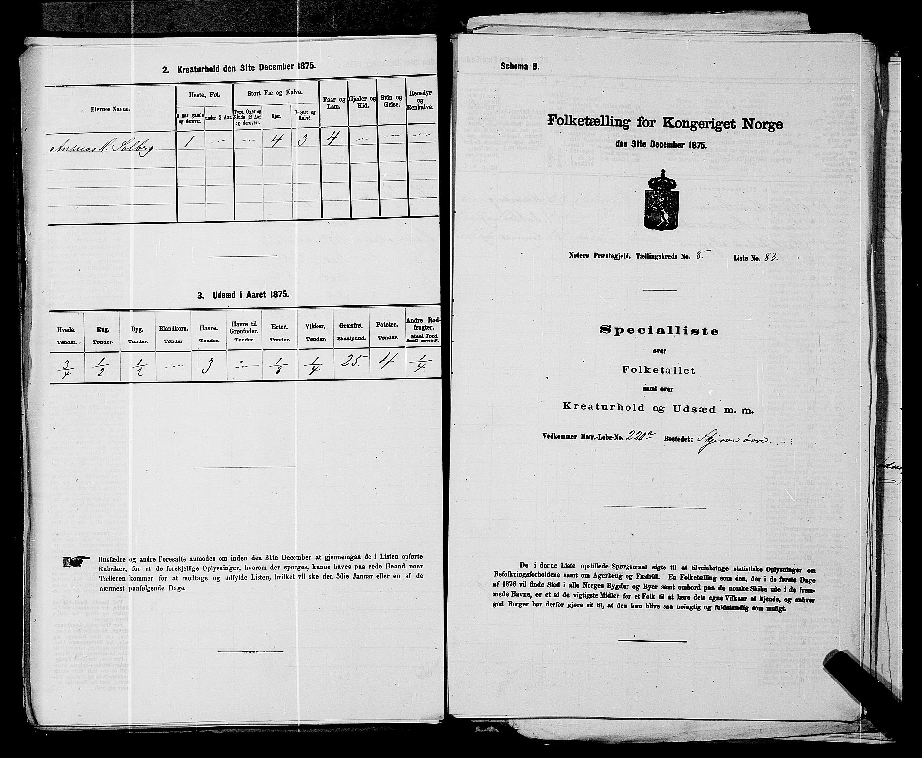 SAKO, 1875 census for 0722P Nøtterøy, 1875, p. 1713