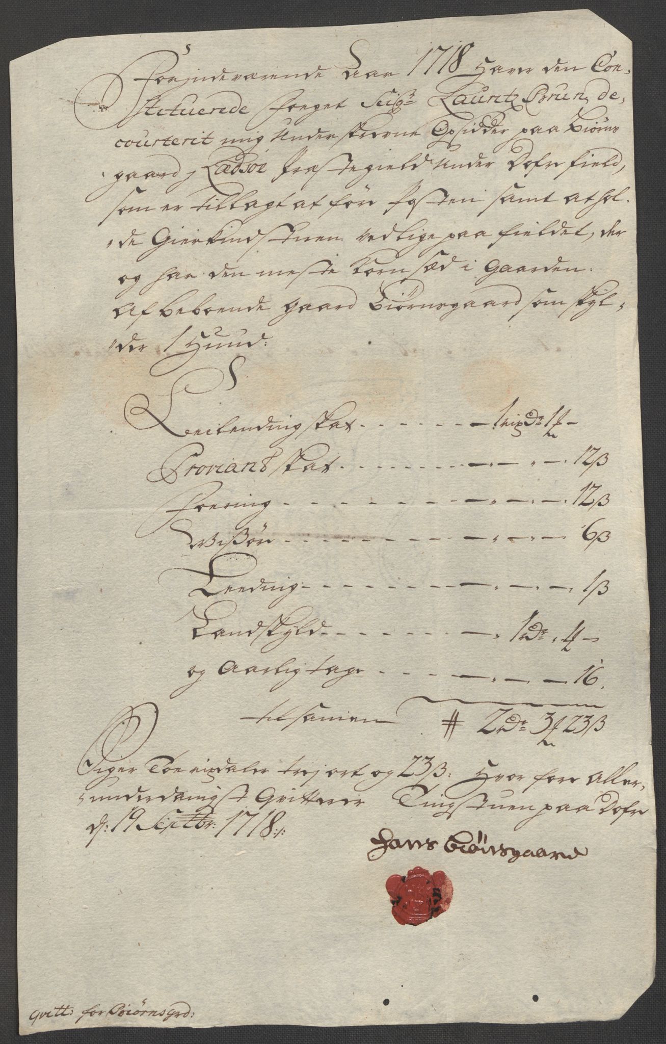 Rentekammeret inntil 1814, Reviderte regnskaper, Fogderegnskap, RA/EA-4092/R17/L1188: Fogderegnskap Gudbrandsdal, 1718, p. 183