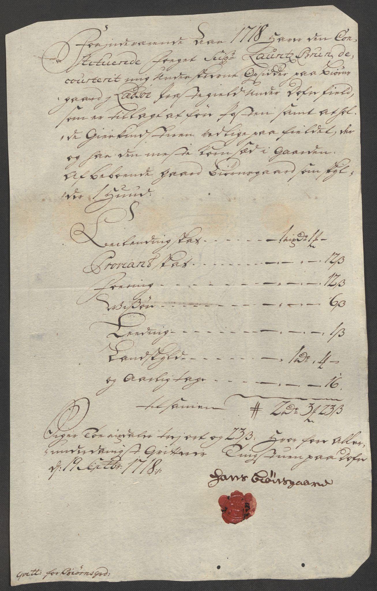 Rentekammeret inntil 1814, Reviderte regnskaper, Fogderegnskap, AV/RA-EA-4092/R17/L1188: Fogderegnskap Gudbrandsdal, 1718, p. 183