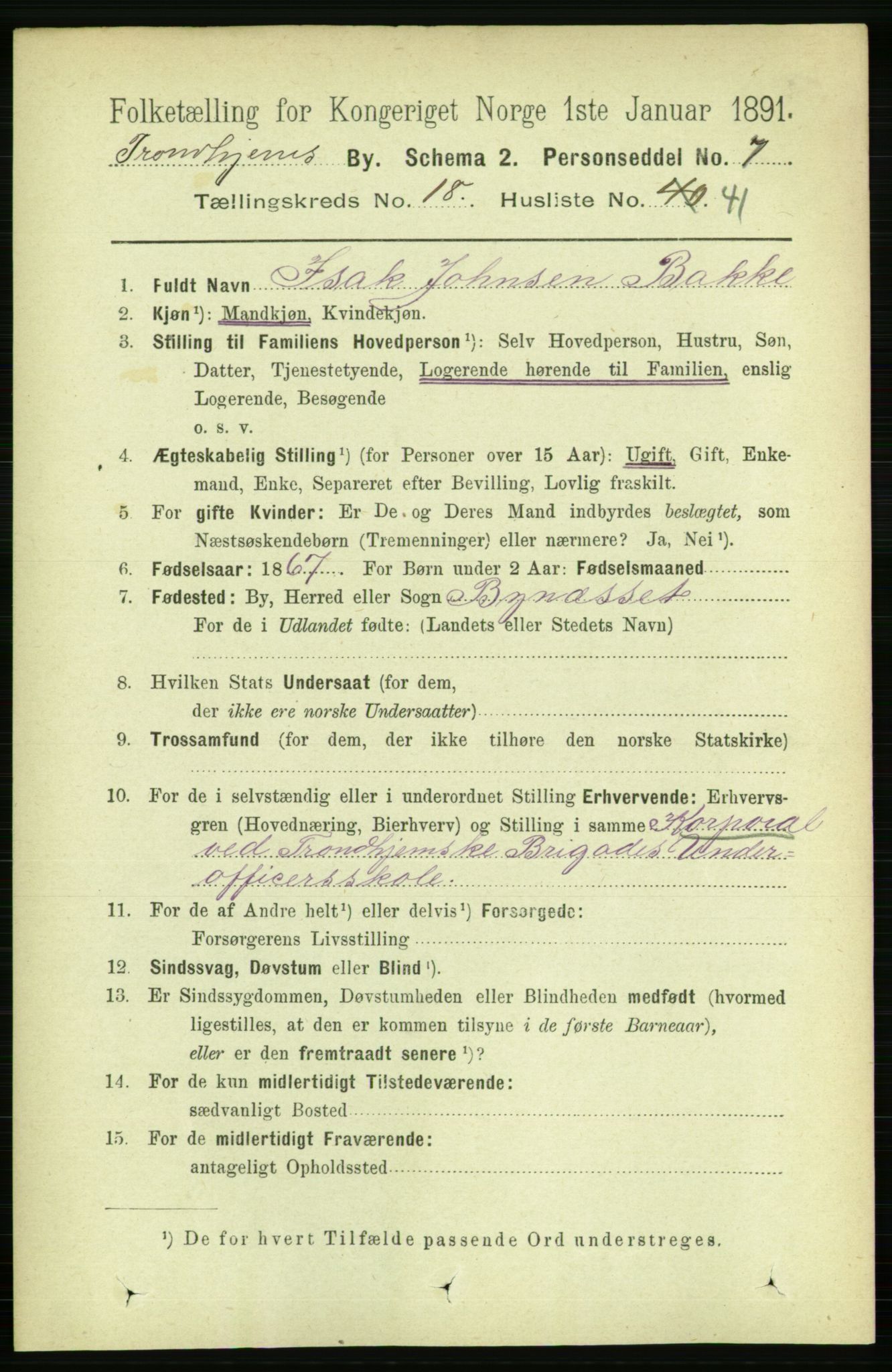 RA, 1891 census for 1601 Trondheim, 1891, p. 14428