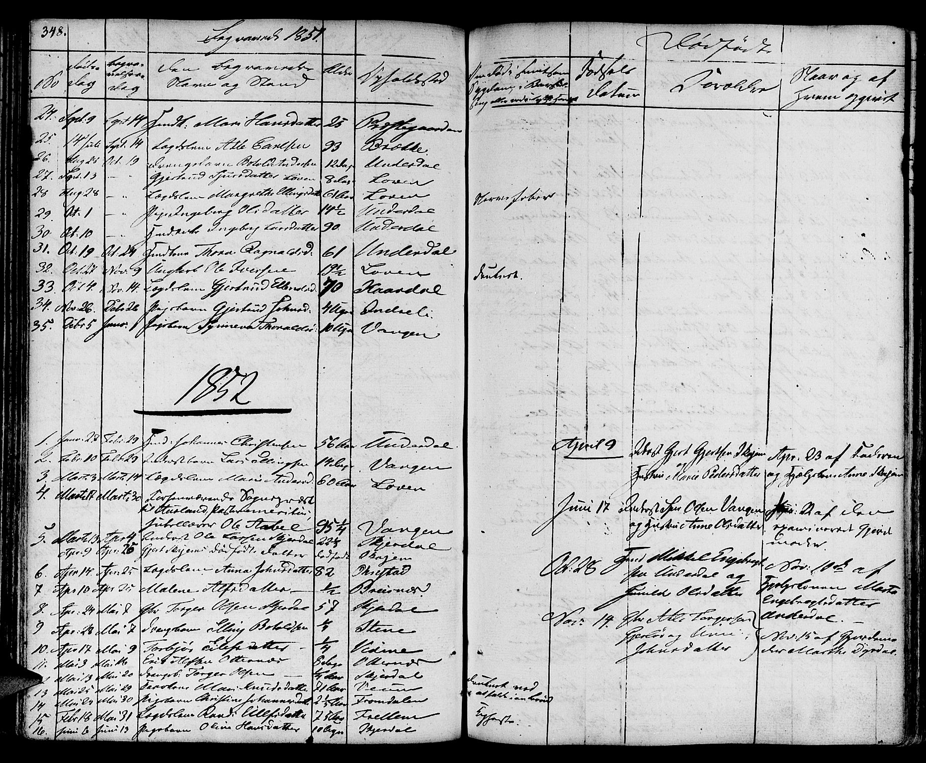 Aurland sokneprestembete, SAB/A-99937/H/Ha/Haa/L0006: Parish register (official) no. A 6, 1821-1859, p. 348