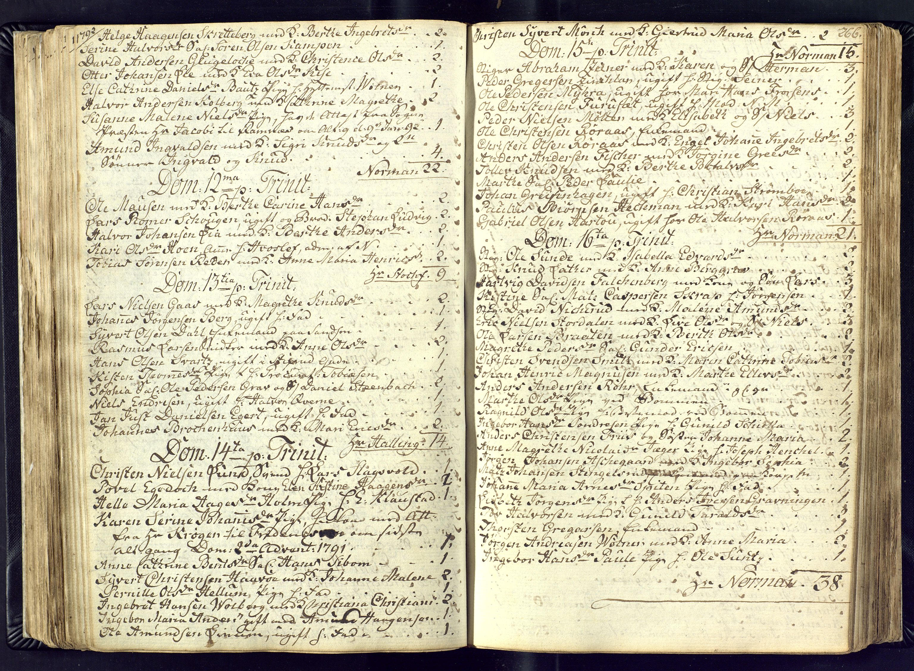 Kongsberg kirkebøker, AV/SAKO-A-22/M/Ma/L0011: Communicants register no. 11, 1788-1795, p. 266