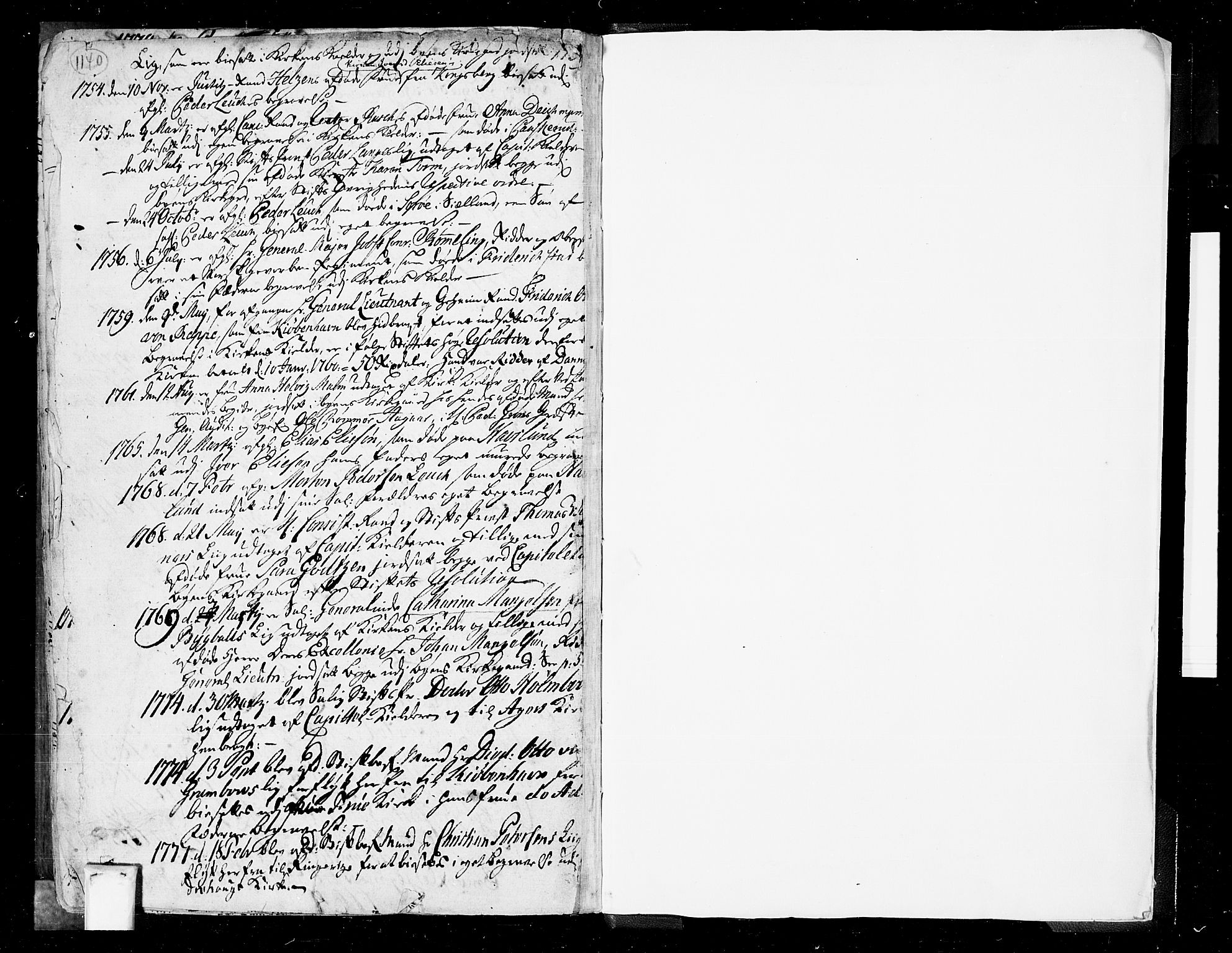 Oslo domkirke Kirkebøker, AV/SAO-A-10752/F/Fa/L0004: Parish register (official) no. 4, 1743-1786, p. 1140-1141