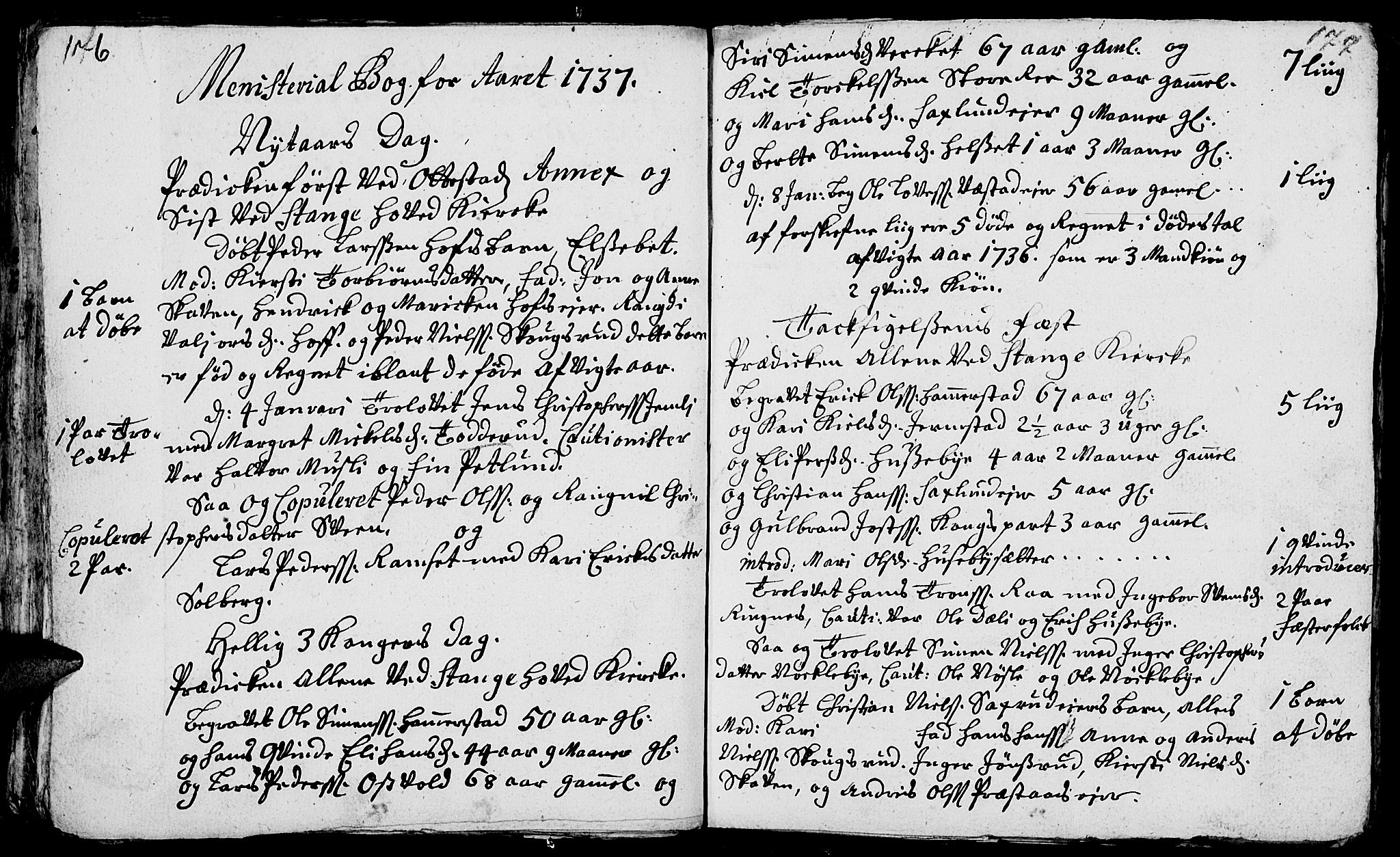 Stange prestekontor, SAH/PREST-002/K/L0003: Parish register (official) no. 3, 1732-1738, p. 176-177