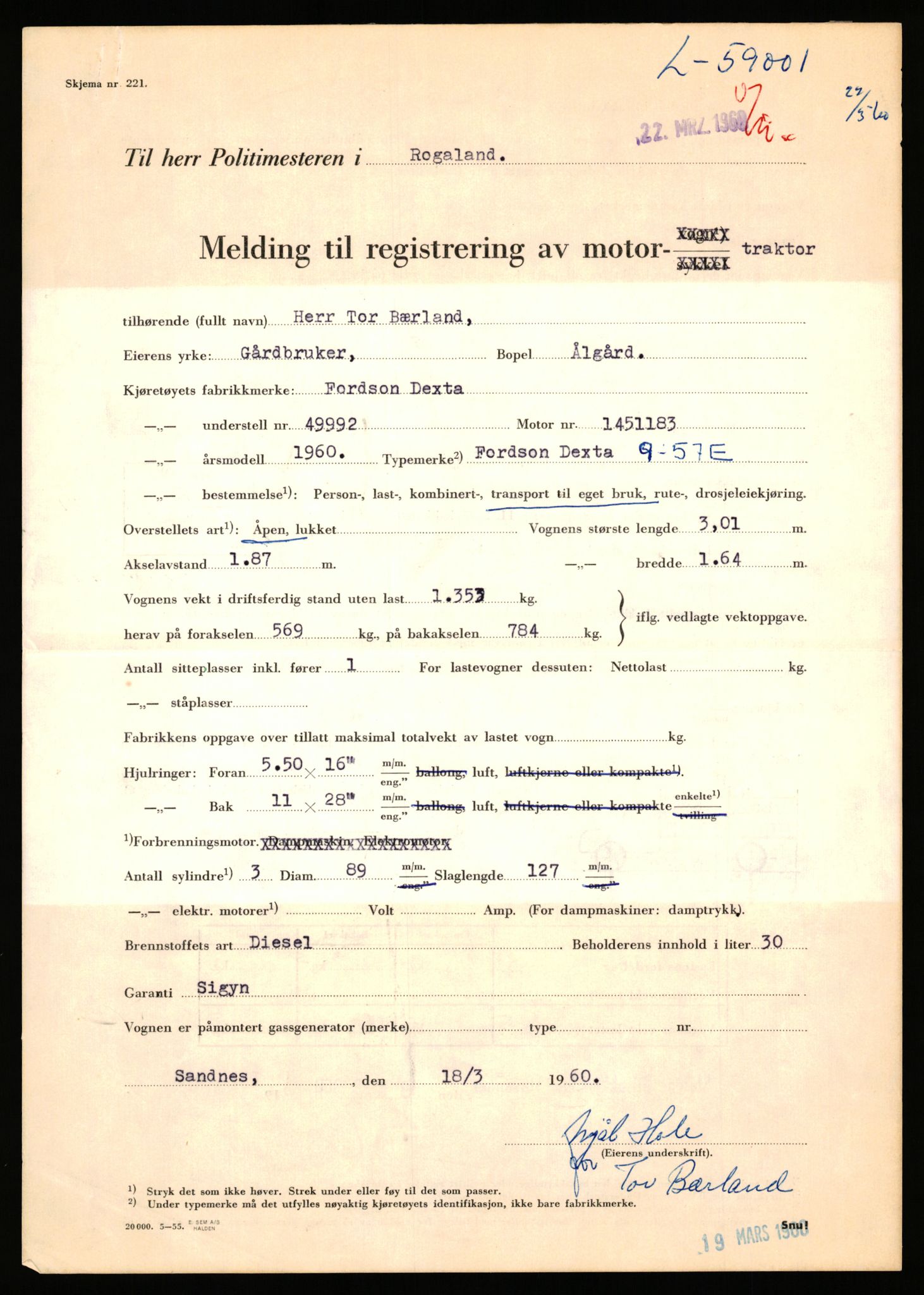 Stavanger trafikkstasjon, AV/SAST-A-101942/0/F/L0058: L-58000 - L-59999, 1930-1971, p. 701