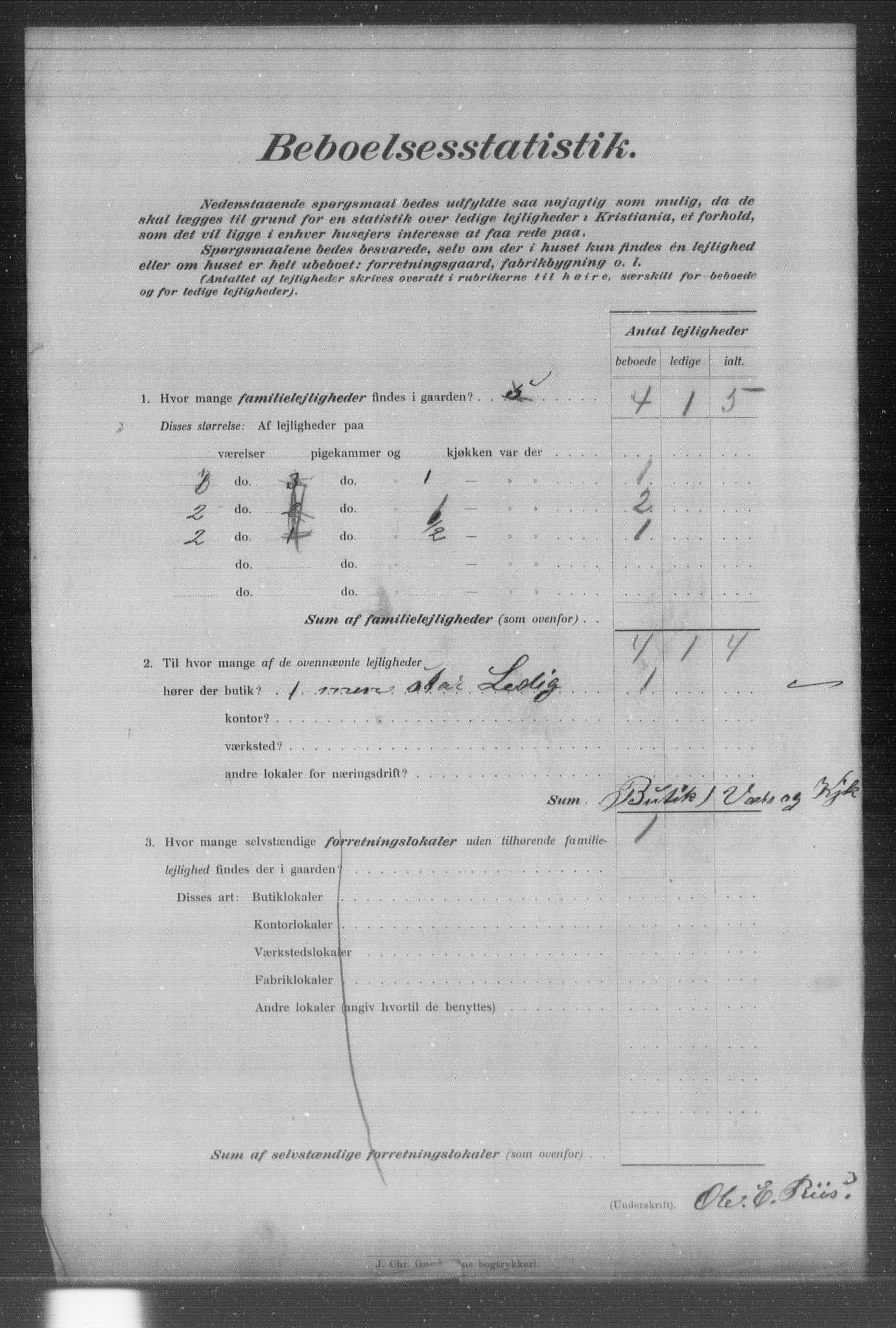 OBA, Municipal Census 1903 for Kristiania, 1903, p. 19052