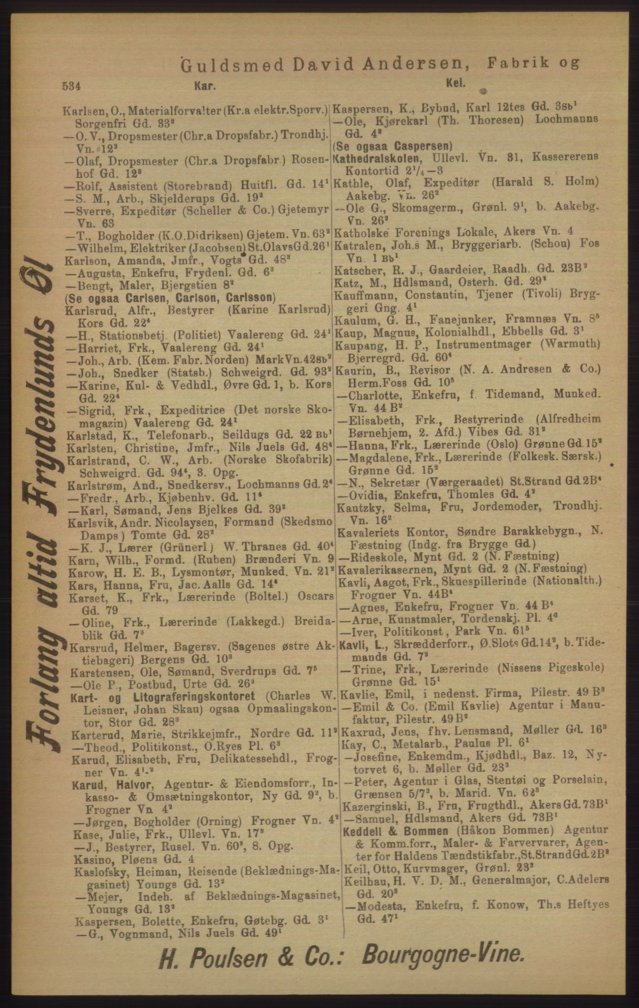 Kristiania/Oslo adressebok, PUBL/-, 1906, p. 534