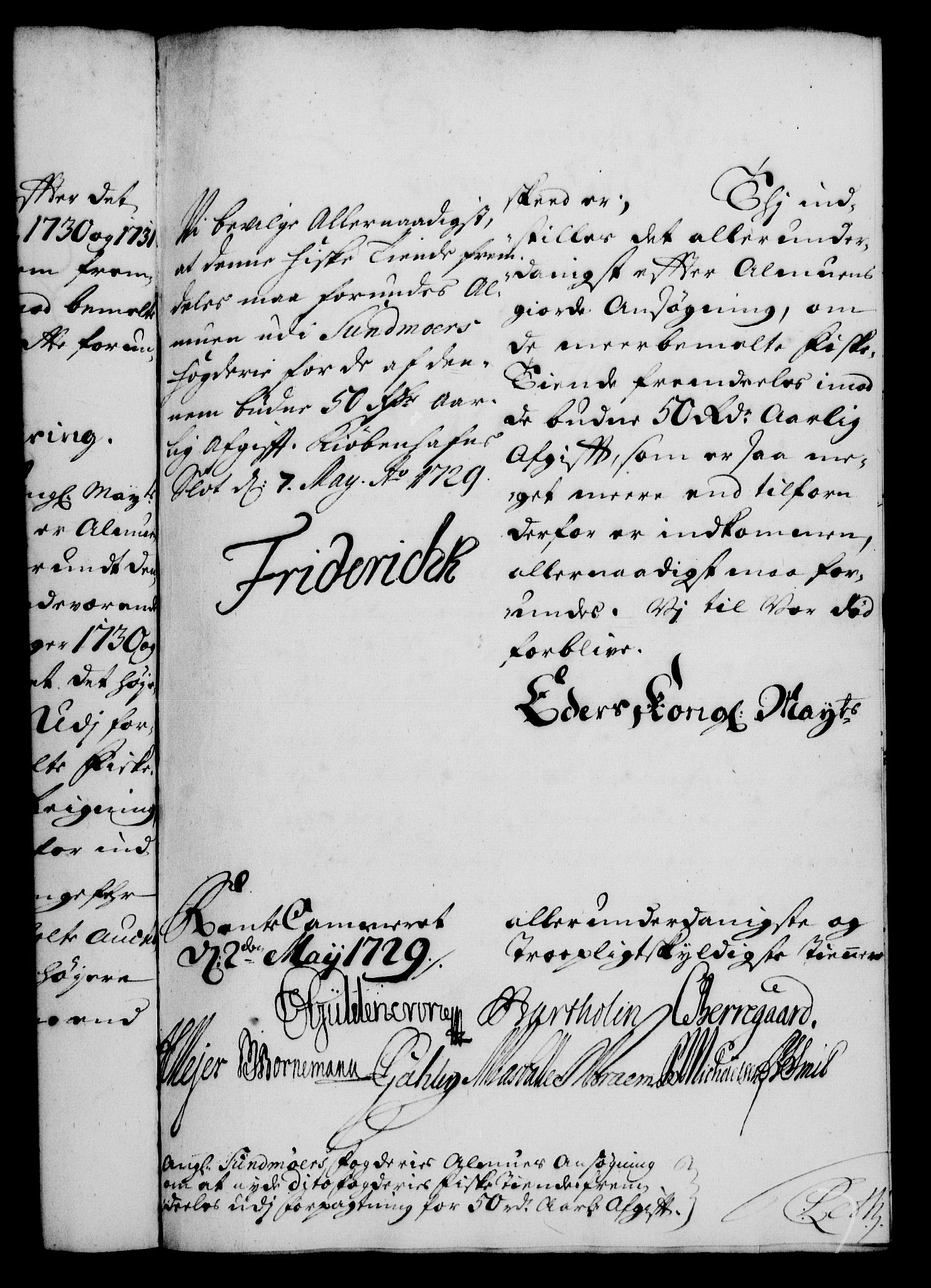 Rentekammeret, Kammerkanselliet, RA/EA-3111/G/Gf/Gfa/L0012: Norsk relasjons- og resolusjonsprotokoll (merket RK 52.12), 1729, p. 303
