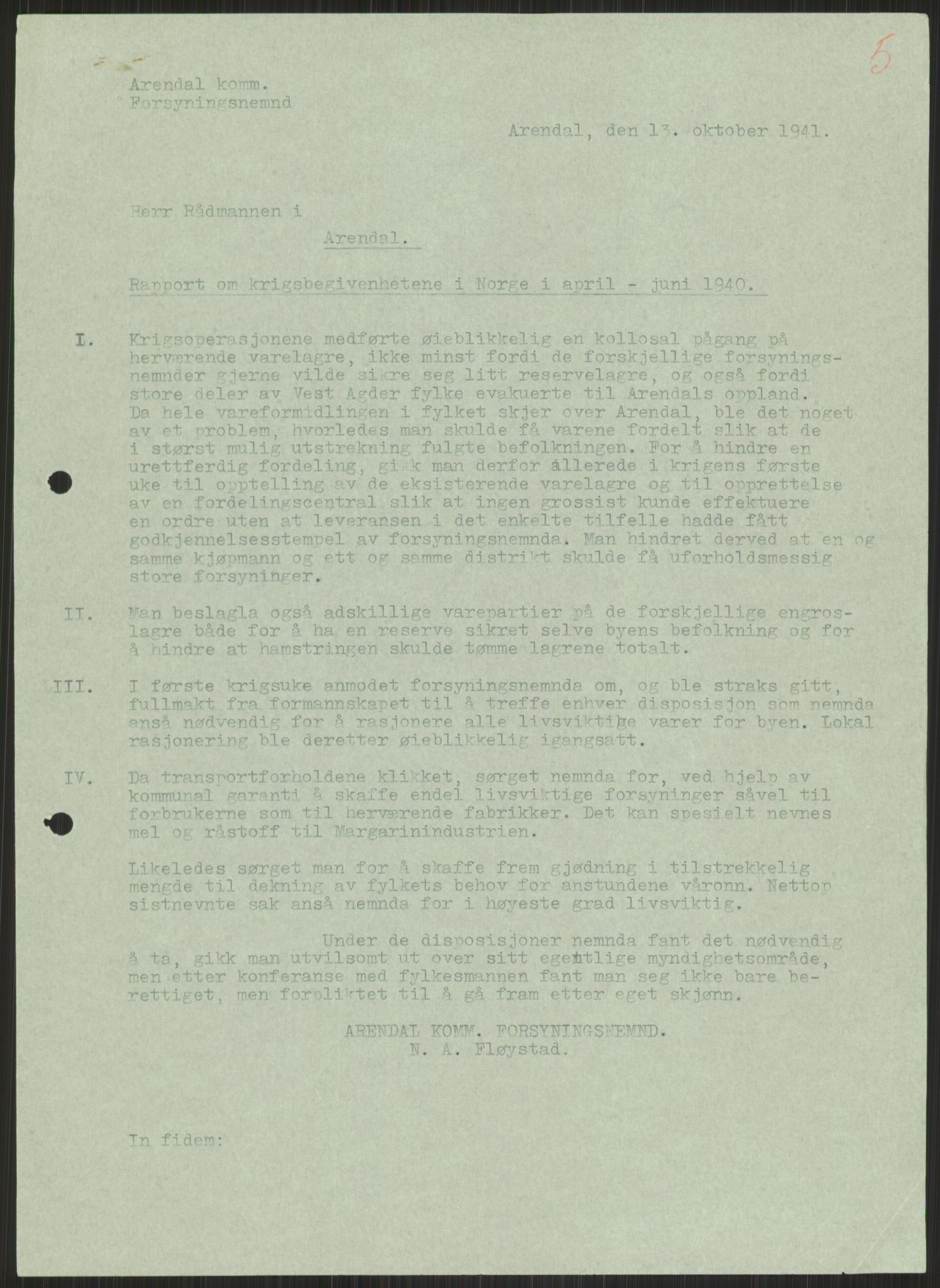 Forsvaret, Forsvarets krigshistoriske avdeling, AV/RA-RAFA-2017/Y/Ya/L0014: II-C-11-31 - Fylkesmenn.  Rapporter om krigsbegivenhetene 1940., 1940, p. 730