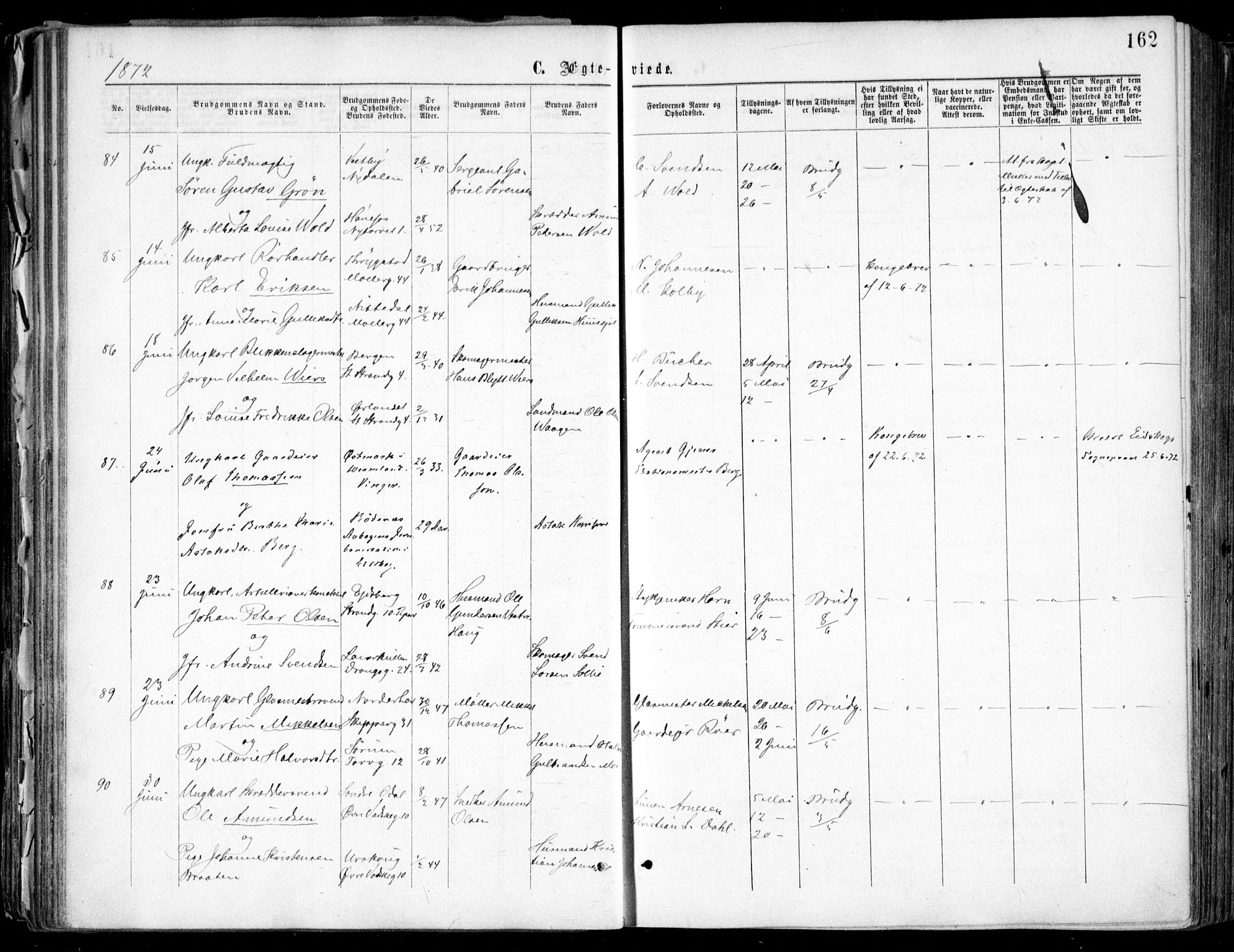 Oslo domkirke Kirkebøker, SAO/A-10752/F/Fa/L0021: Parish register (official) no. 21, 1865-1884, p. 162