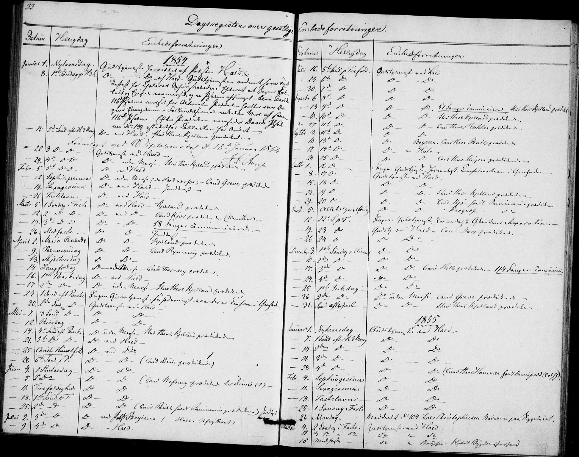 Akershus festnings slaveri Kirkebøker, SAO/A-10841/F/Fa/L0002: Parish register (official) no. 2, 1852-1883, p. 33