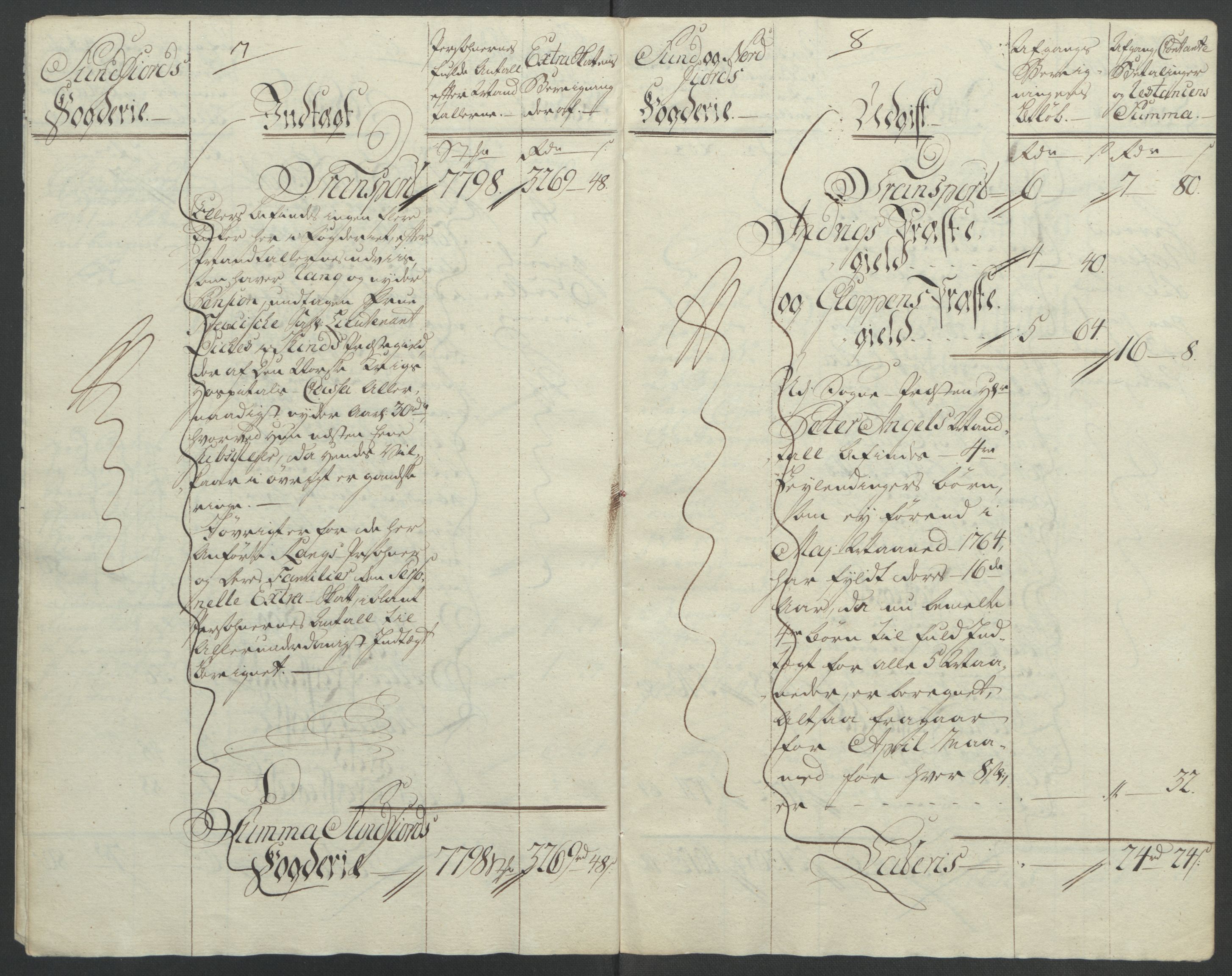 Rentekammeret inntil 1814, Reviderte regnskaper, Fogderegnskap, AV/RA-EA-4092/R53/L3550: Ekstraskatten Sunn- og Nordfjord, 1762-1771, p. 96