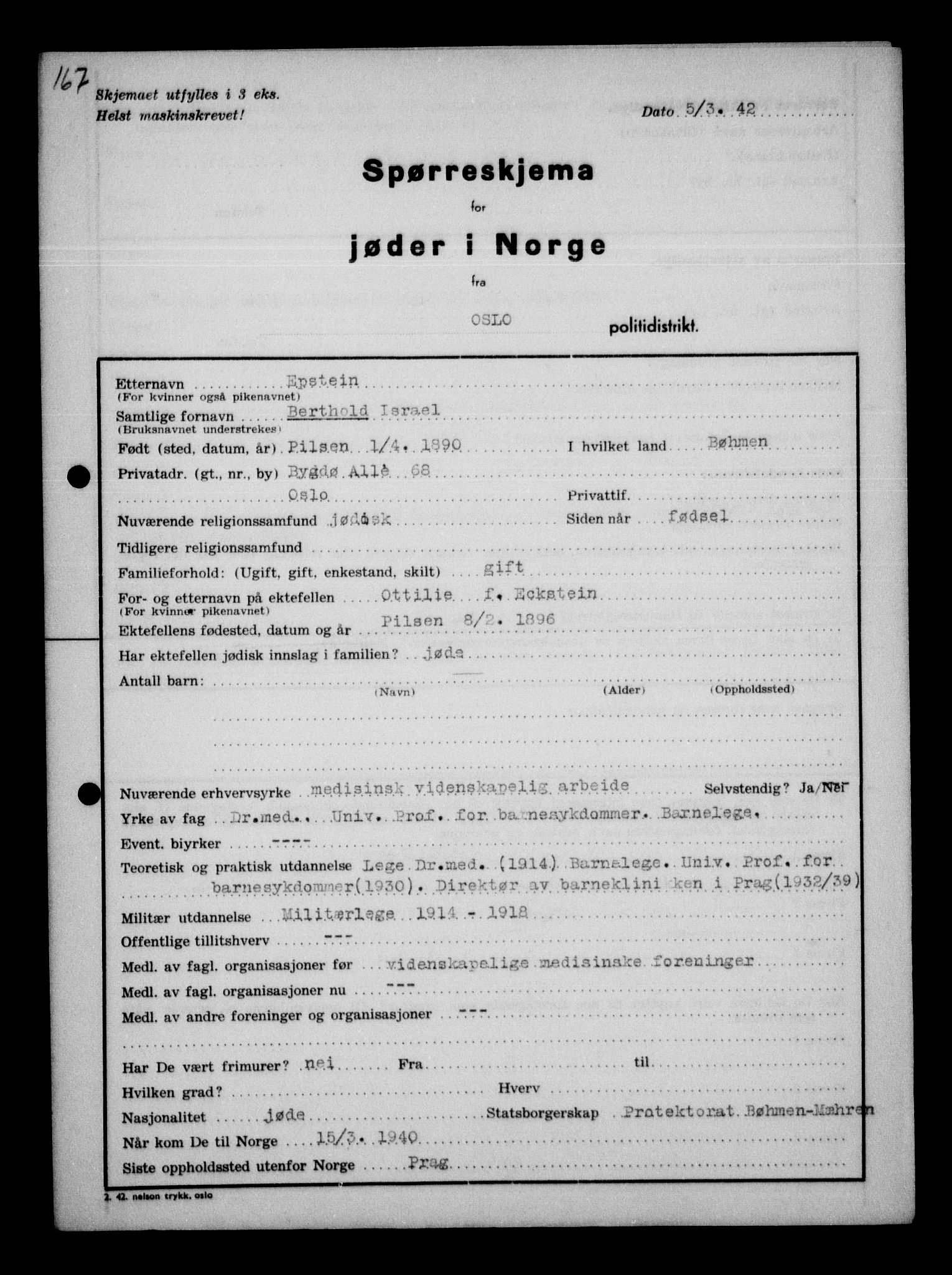 Statspolitiet - Hovedkontoret / Osloavdelingen, AV/RA-S-1329/G/Ga/L0009: Spørreskjema for jøder i Norge, Oslo Alexander-Gutman, 1942, p. 505