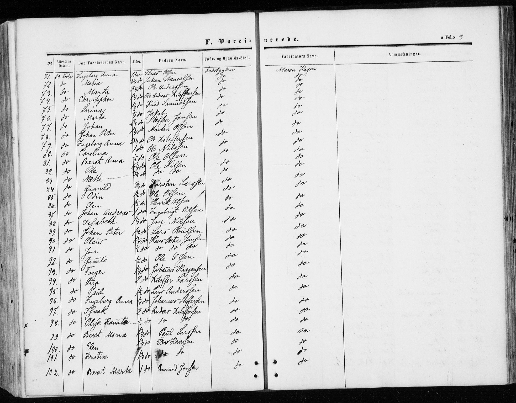 Ministerialprotokoller, klokkerbøker og fødselsregistre - Sør-Trøndelag, AV/SAT-A-1456/646/L0612: Parish register (official) no. 646A10, 1858-1869, p. 3