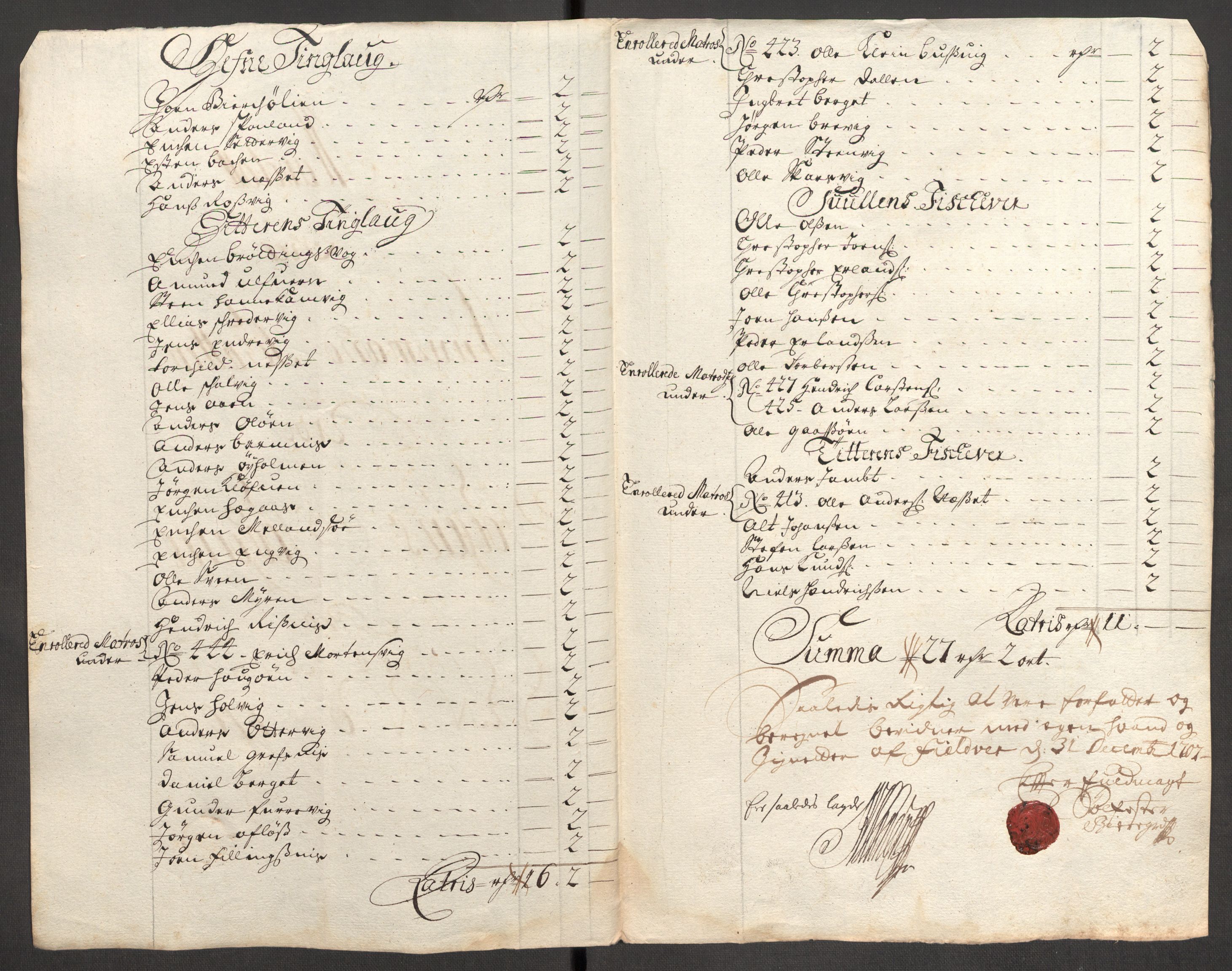 Rentekammeret inntil 1814, Reviderte regnskaper, Fogderegnskap, AV/RA-EA-4092/R57/L3857: Fogderegnskap Fosen, 1706-1707, p. 374
