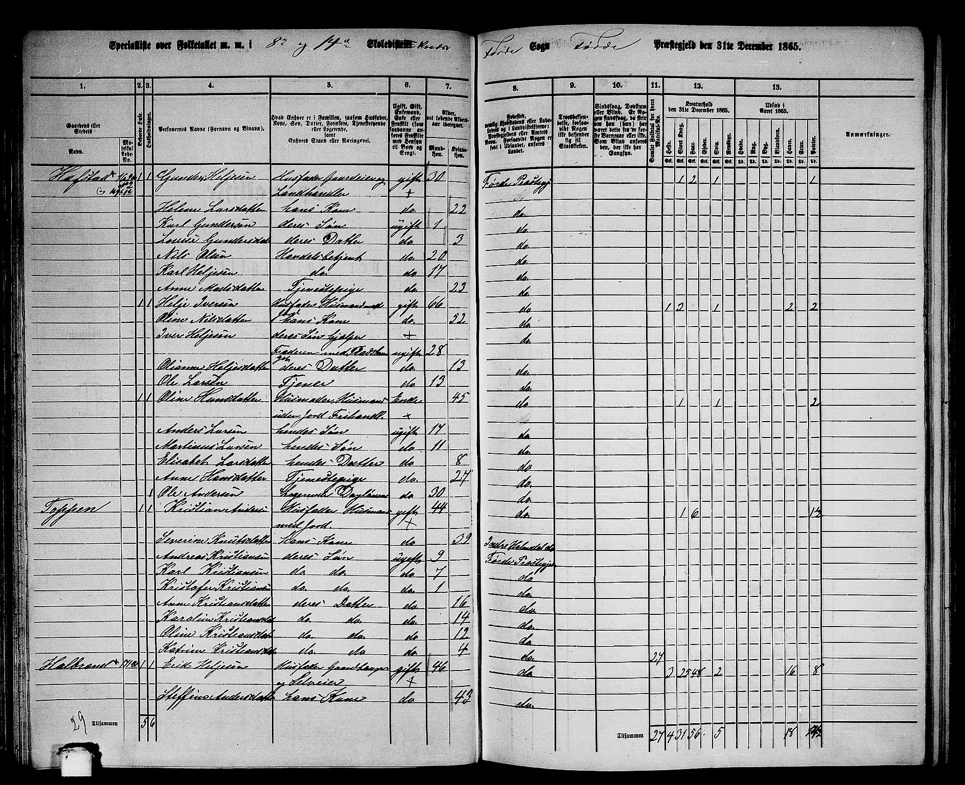 RA, 1865 census for Førde, 1865, p. 117