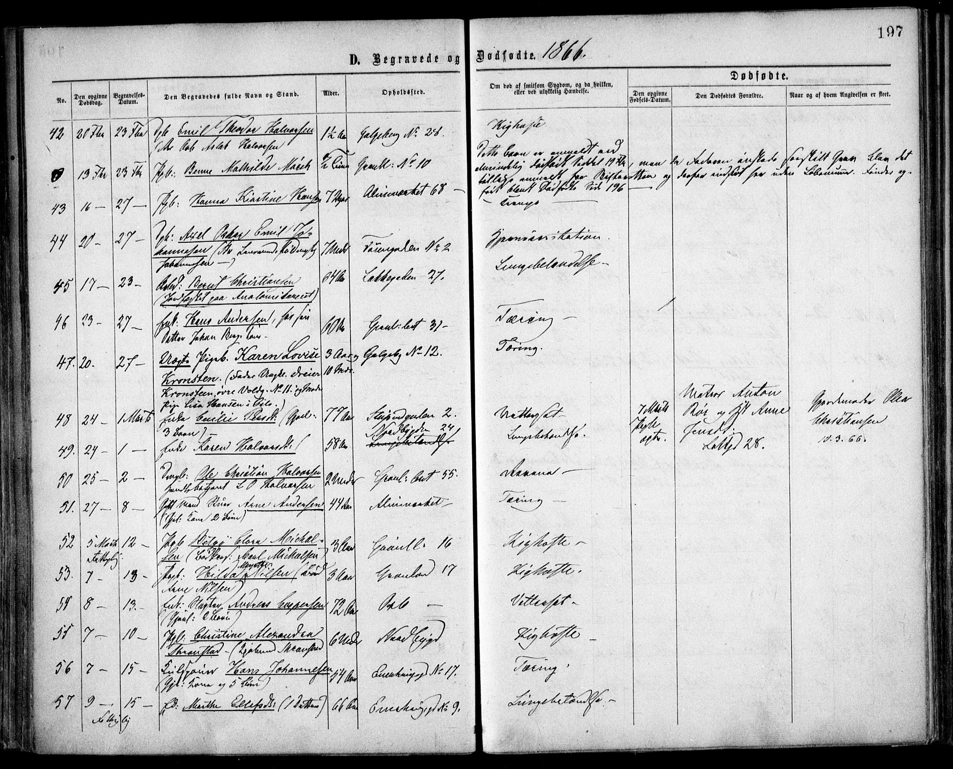 Grønland prestekontor Kirkebøker, AV/SAO-A-10848/F/Fa/L0003: Parish register (official) no. 3, 1862-1868, p. 197