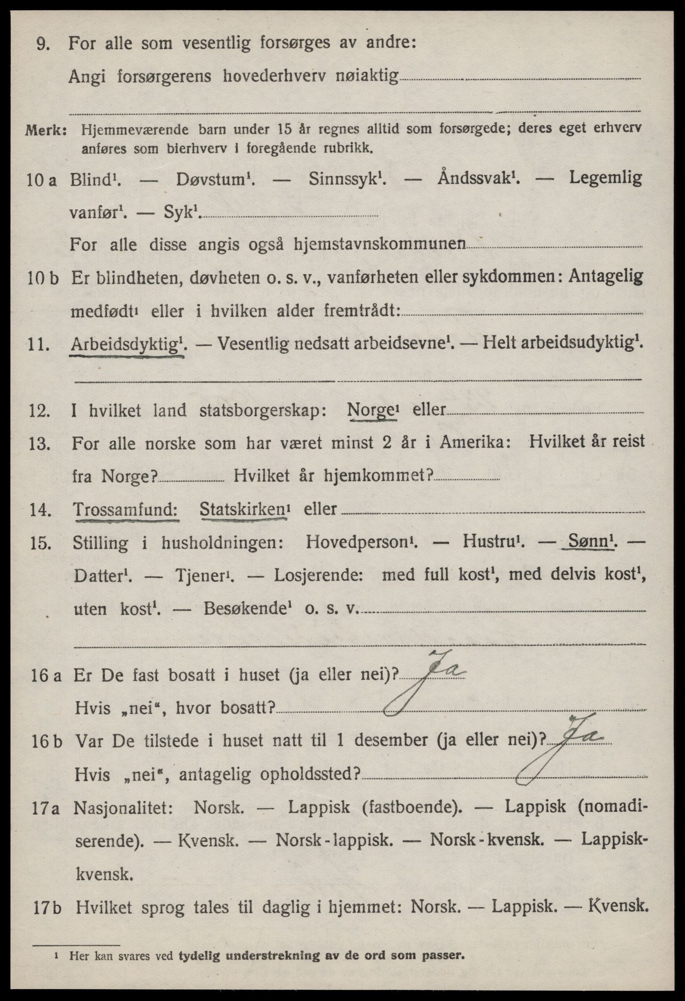 SAT, 1920 census for Meldal, 1920, p. 10836