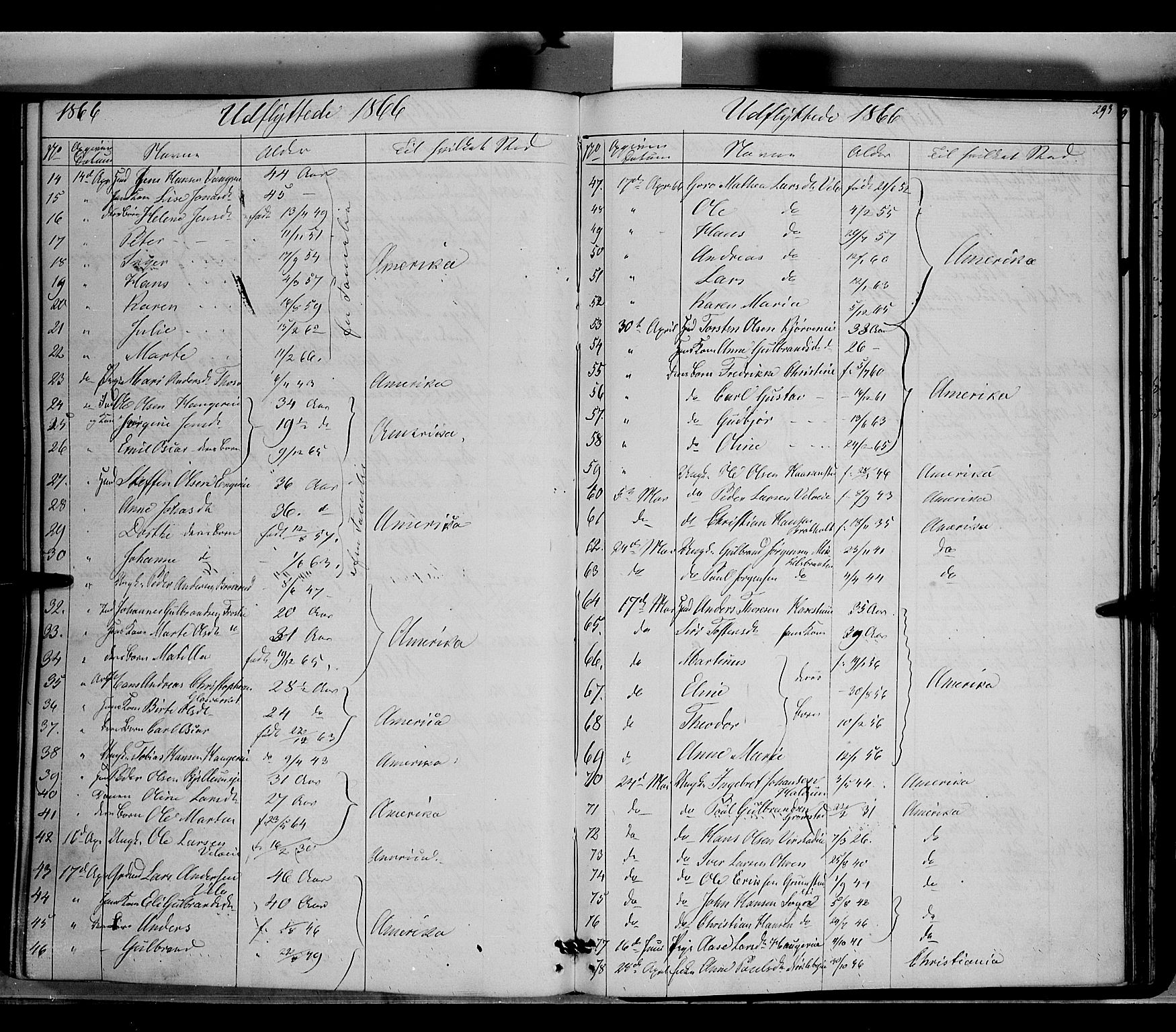 Jevnaker prestekontor, SAH/PREST-116/H/Ha/Haa/L0007: Parish register (official) no. 7, 1858-1876, p. 293