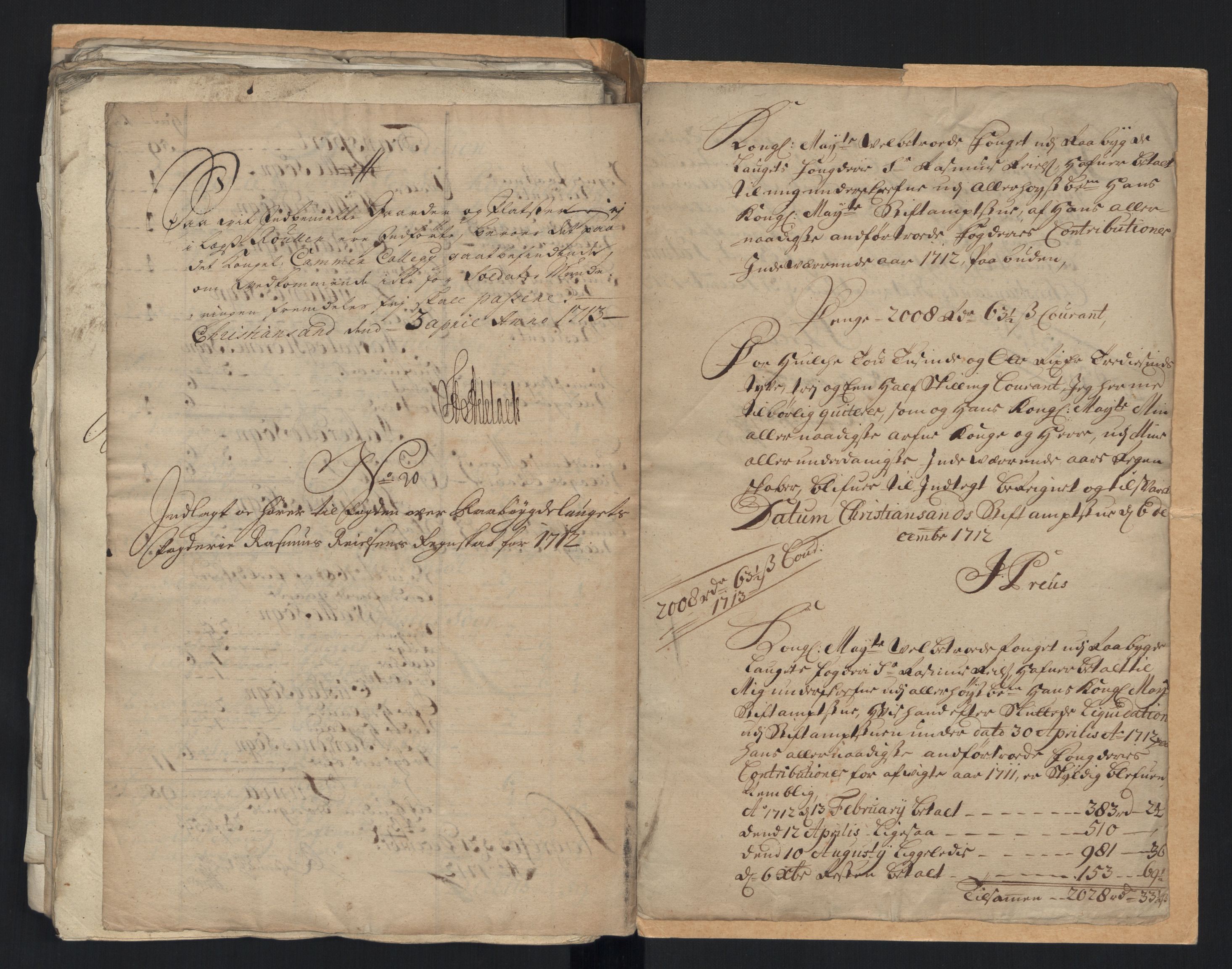 Rentekammeret inntil 1814, Reviderte regnskaper, Fogderegnskap, AV/RA-EA-4092/R40/L2450: Fogderegnskap Råbyggelag, 1712-1713, p. 250