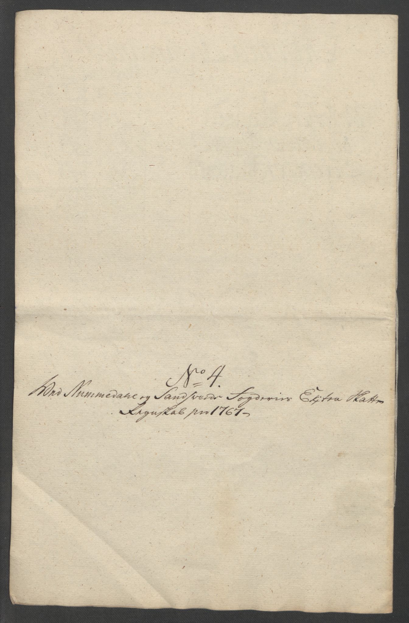 Rentekammeret inntil 1814, Reviderte regnskaper, Fogderegnskap, RA/EA-4092/R24/L1672: Ekstraskatten Numedal og Sandsvær, 1762-1767, p. 344