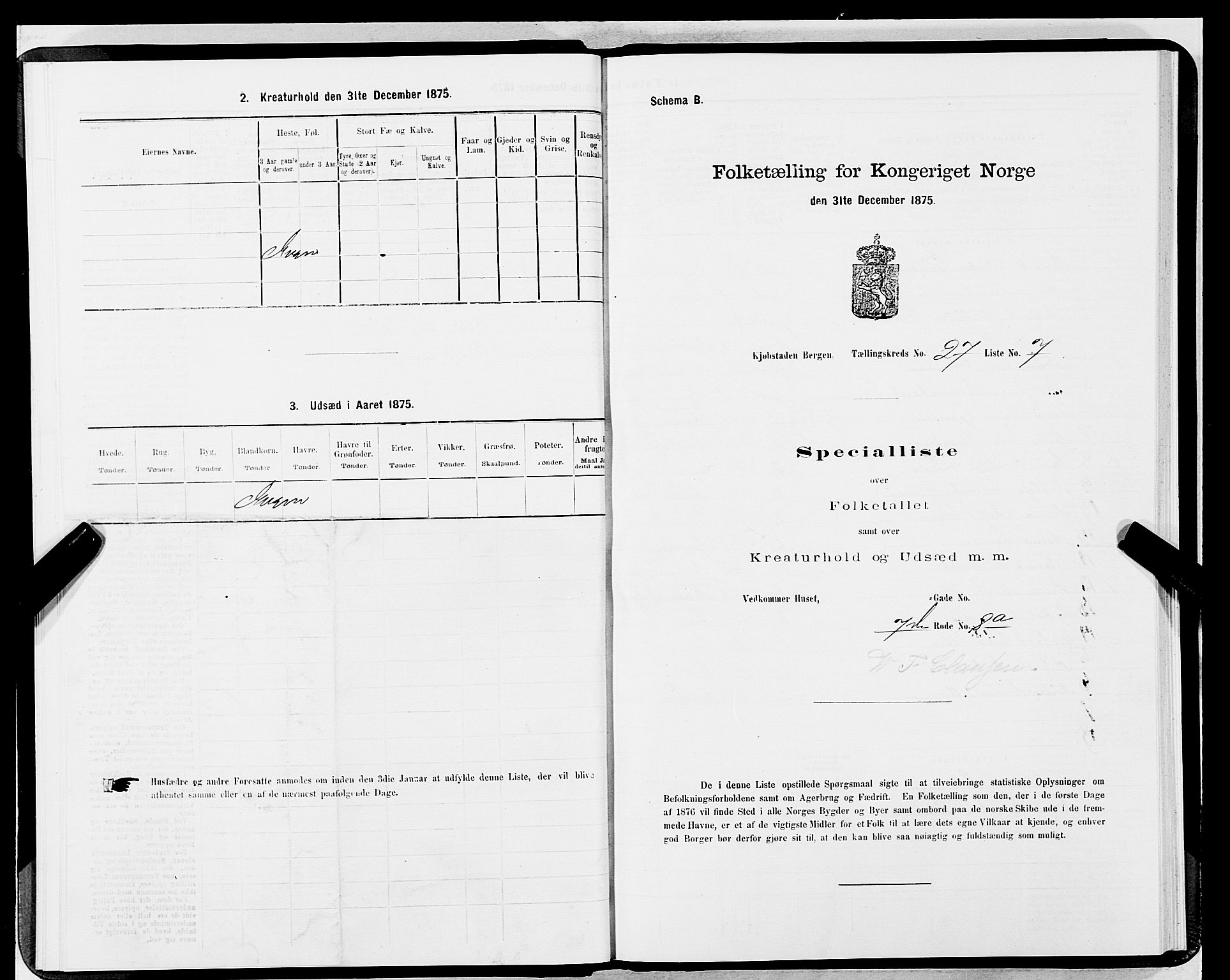 SAB, 1875 census for 1301 Bergen, 1875, p. 1356