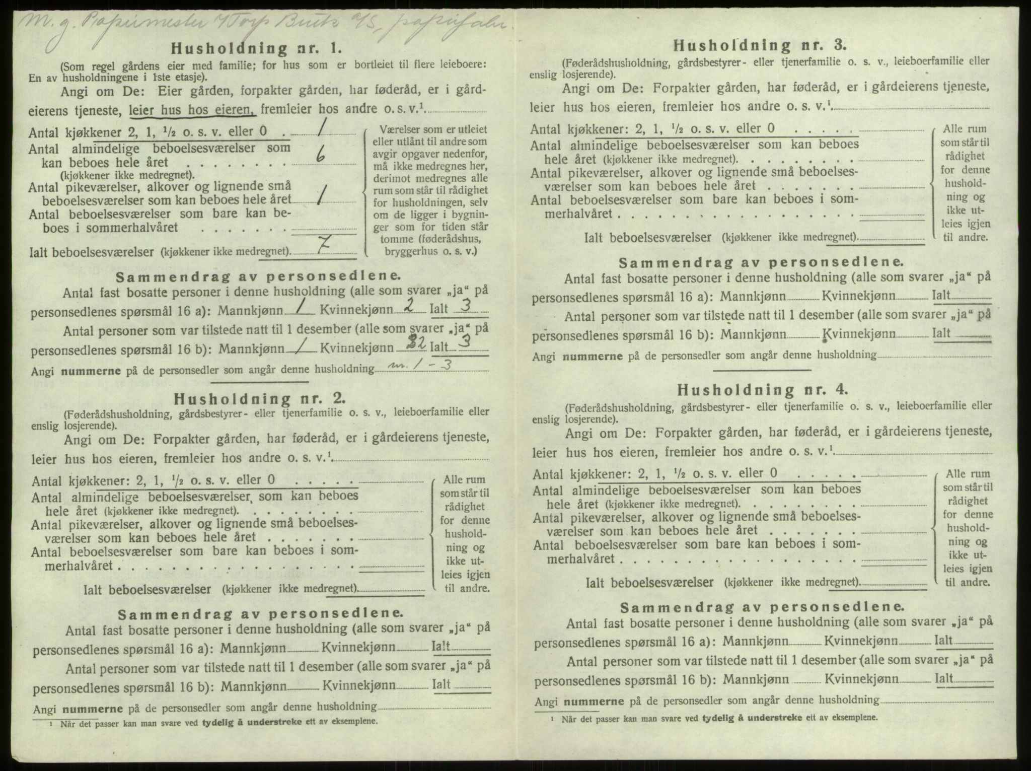 SAO, 1920 census for Borge, 1920, p. 845