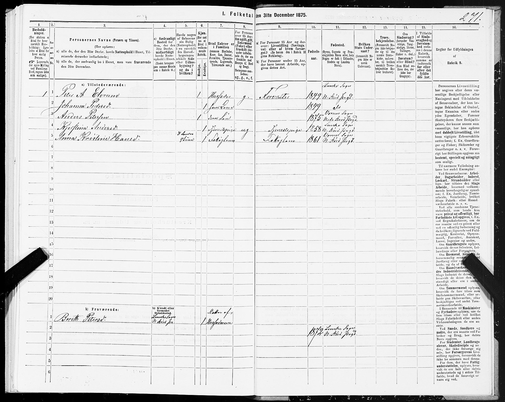 SAT, 1875 census for 1714P Nedre Stjørdal, 1875, p. 4271