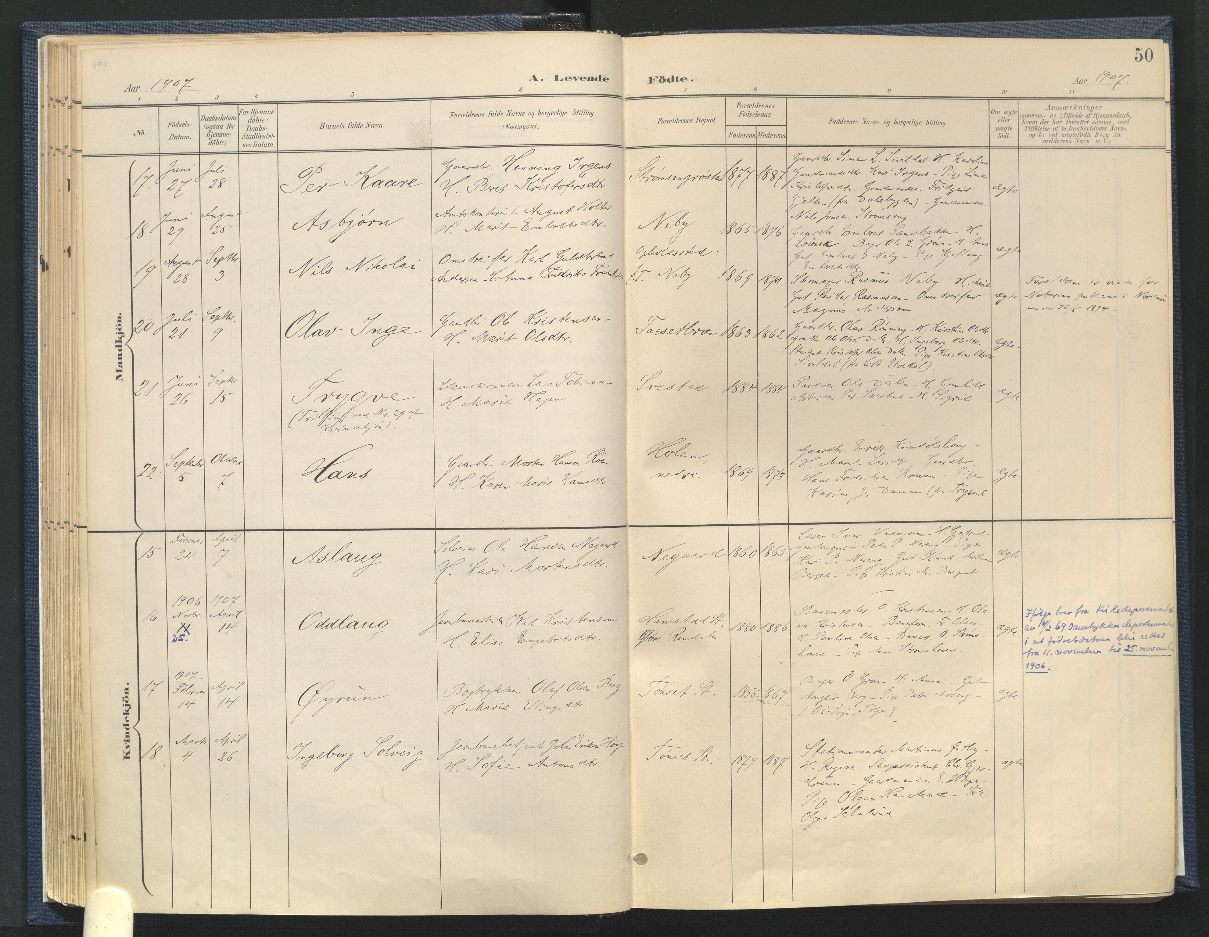 Tynset prestekontor, AV/SAH-PREST-058/H/Ha/Haa/L0025: Parish register (official) no. 25, 1900-1914, p. 50