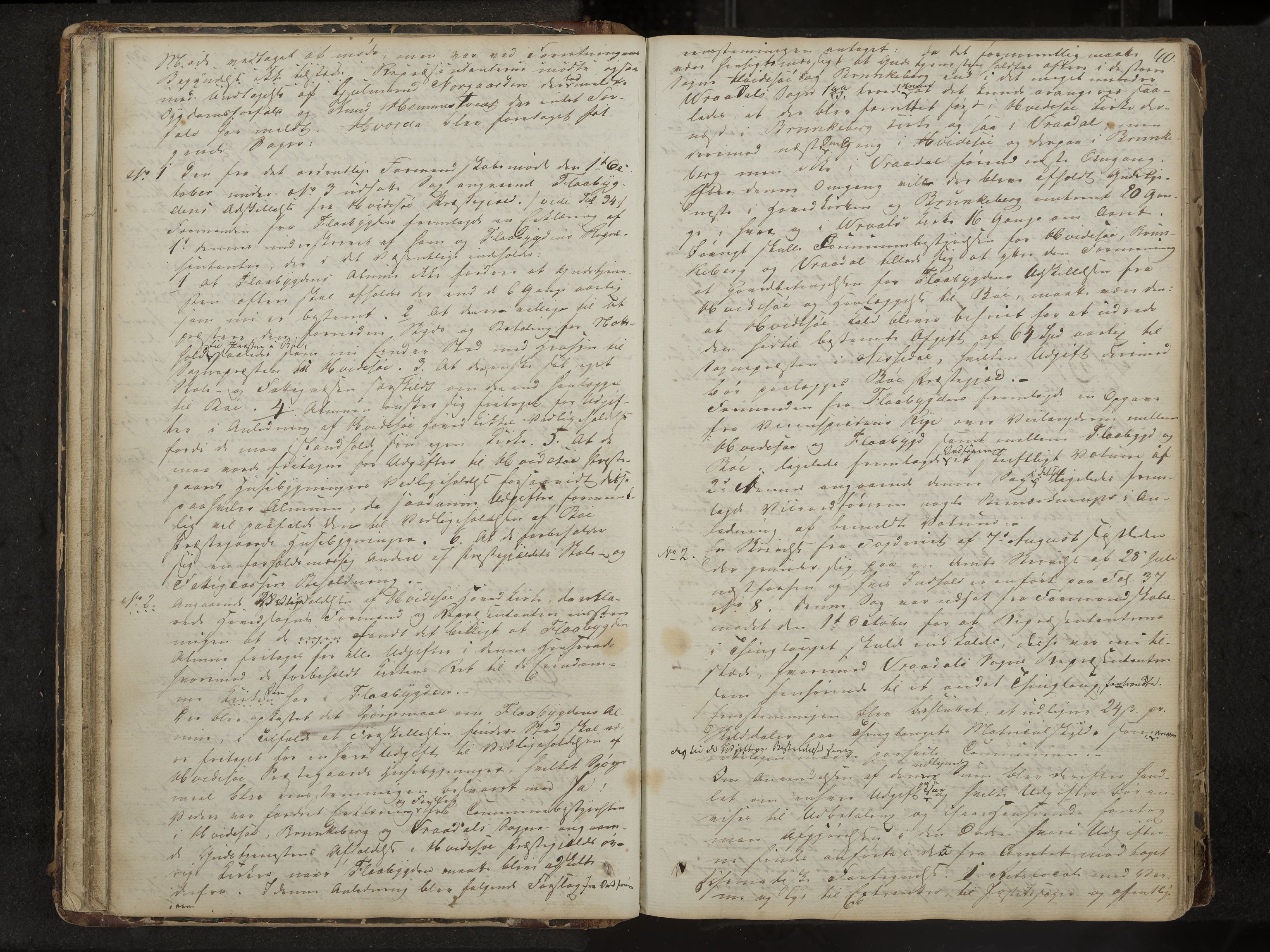 Kviteseid formannskap og sentraladministrasjon, IKAK/0829021/A/Aa/L0001: Møtebok med register, 1837-1866, p. 40