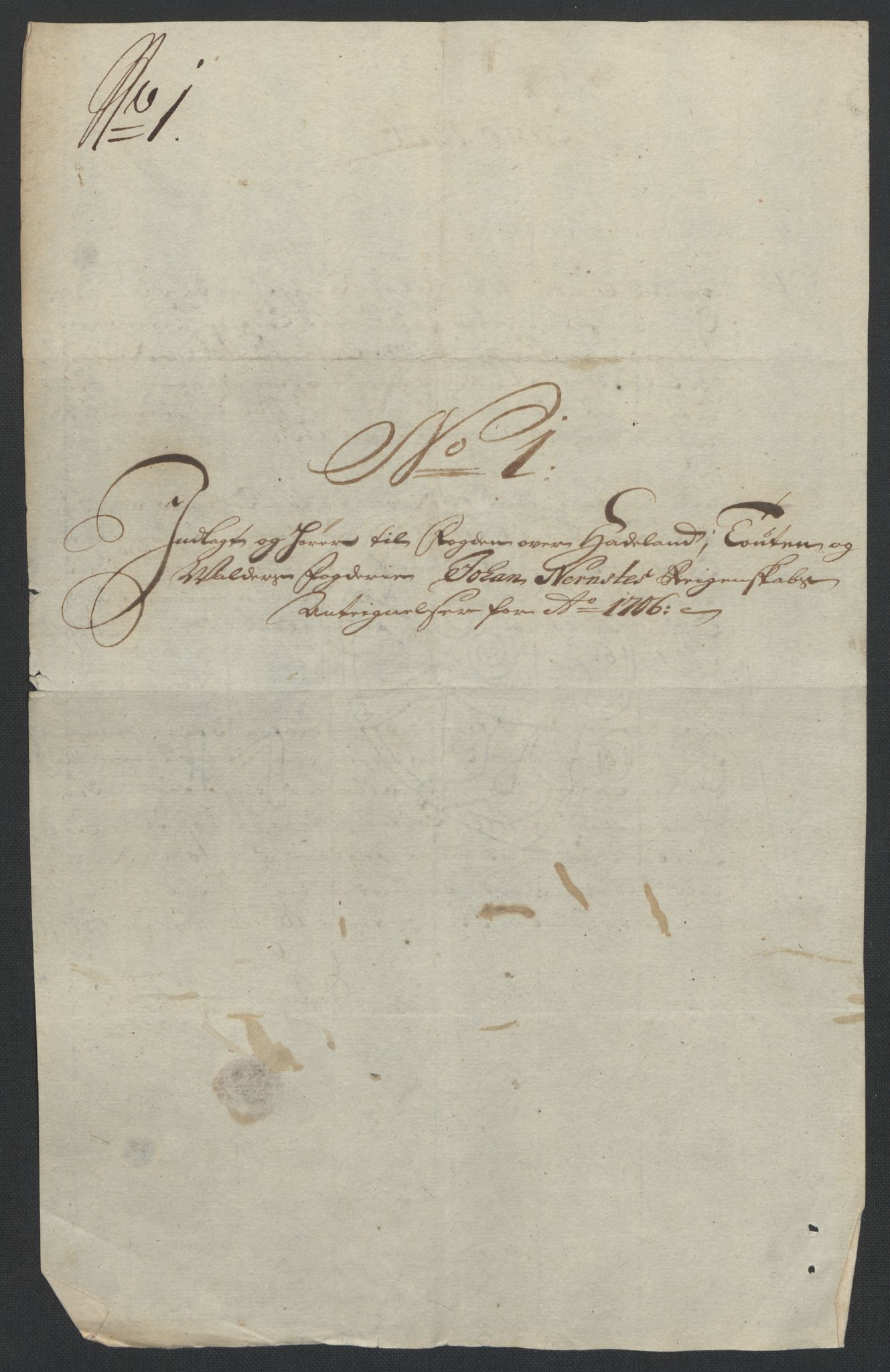 Rentekammeret inntil 1814, Reviderte regnskaper, Fogderegnskap, AV/RA-EA-4092/R18/L1304: Fogderegnskap Hadeland, Toten og Valdres, 1706, p. 500