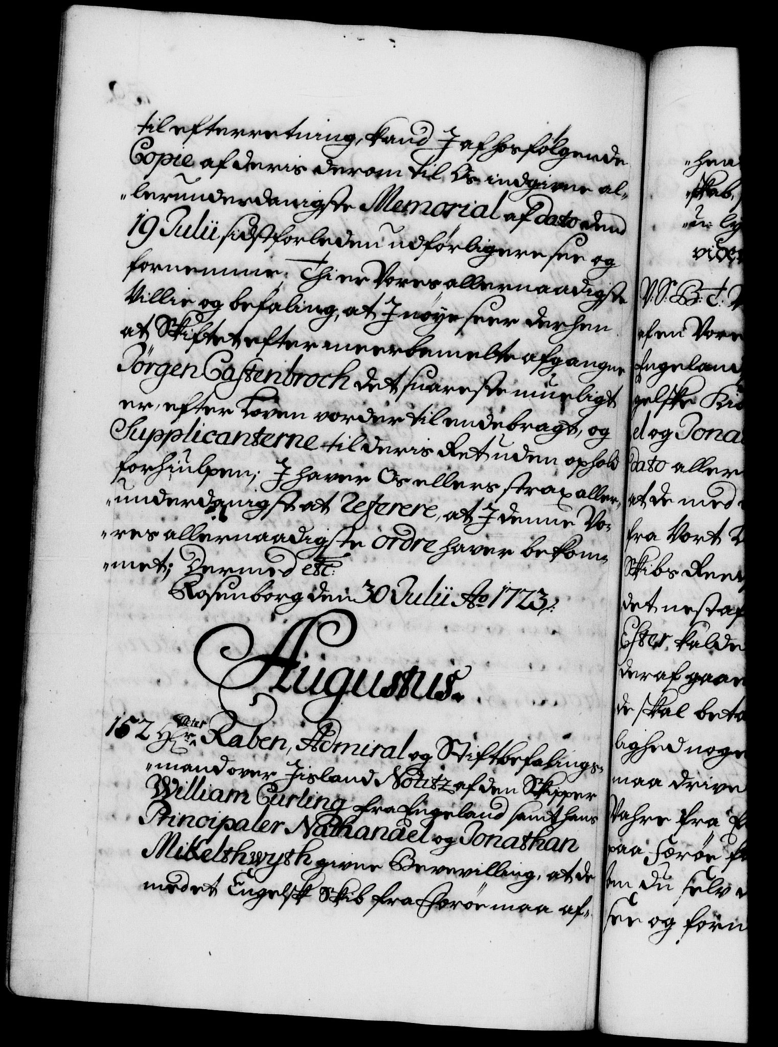 Danske Kanselli 1572-1799, AV/RA-EA-3023/F/Fc/Fca/Fcab/L0022: Norske tegnelser, 1722-1724, p. 439b