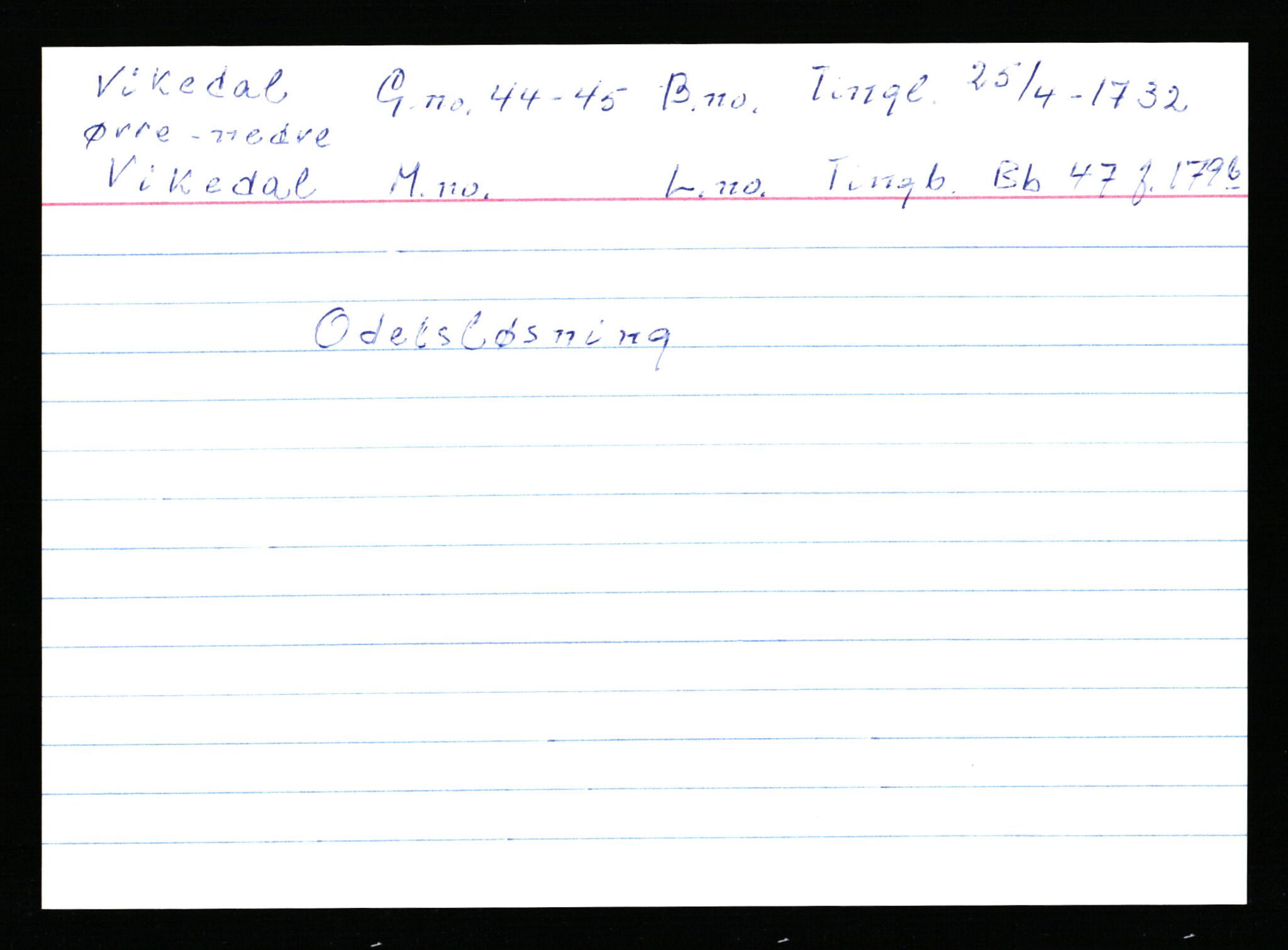 Statsarkivet i Stavanger, AV/SAST-A-101971/03/Y/Ym/L0067: Åstedskort sortert etter gårdsnavn: Vik - Vold, 1600-1950, p. 121