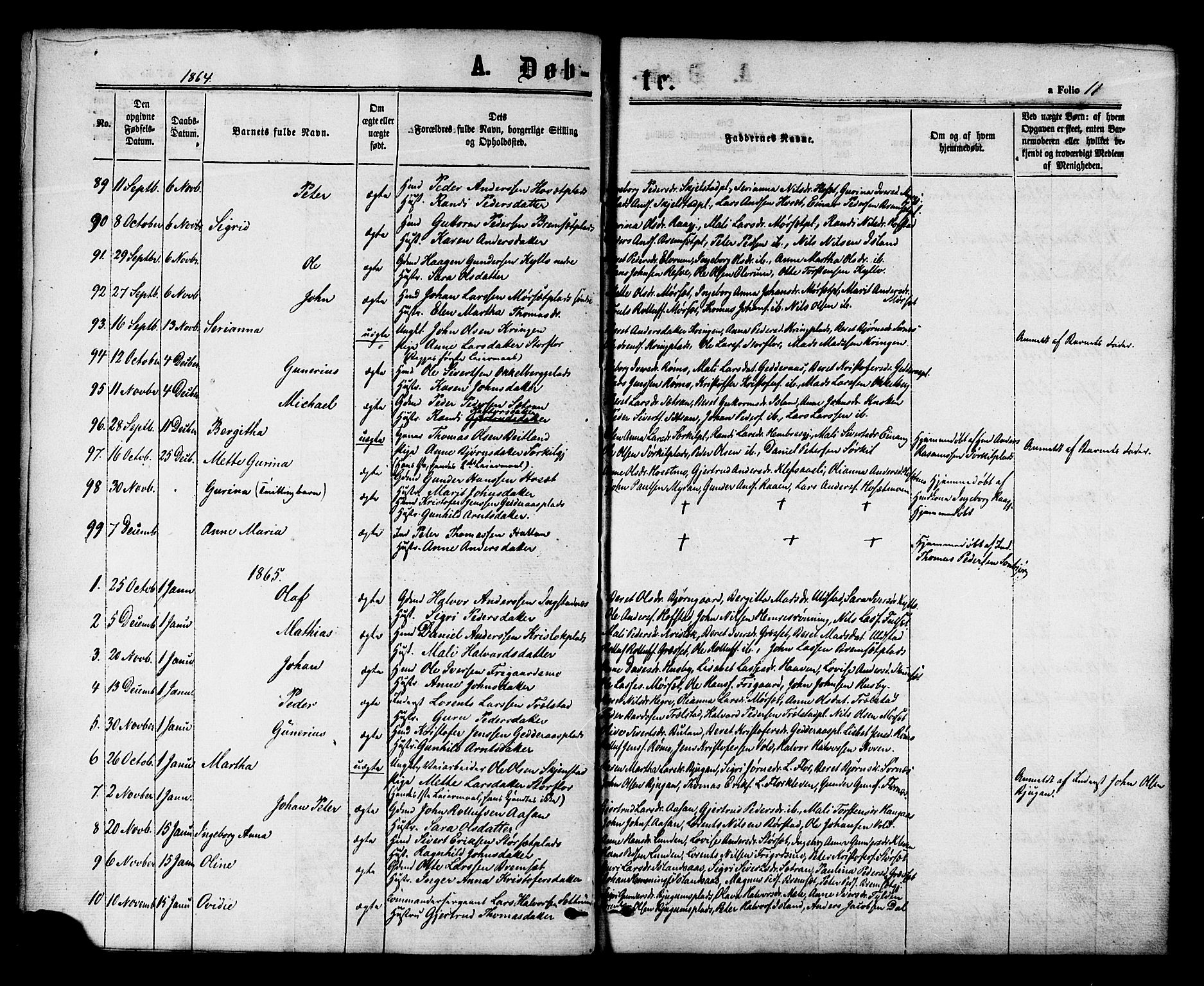 Ministerialprotokoller, klokkerbøker og fødselsregistre - Nord-Trøndelag, SAT/A-1458/703/L0029: Parish register (official) no. 703A02, 1863-1879, p. 11