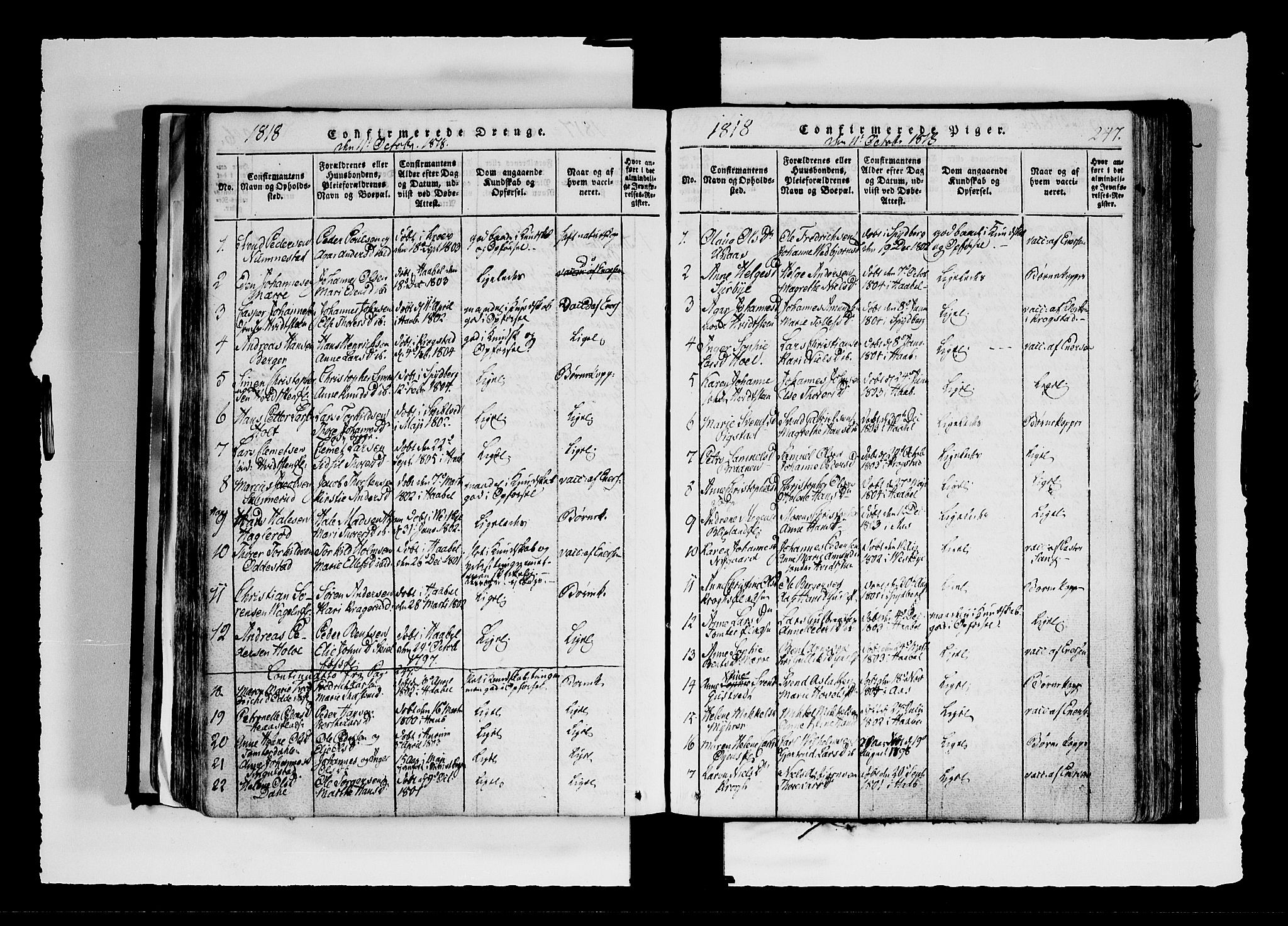 Hobøl prestekontor Kirkebøker, AV/SAO-A-2002/F/Fa/L0002: Parish register (official) no. I 2, 1814-1841, p. 247