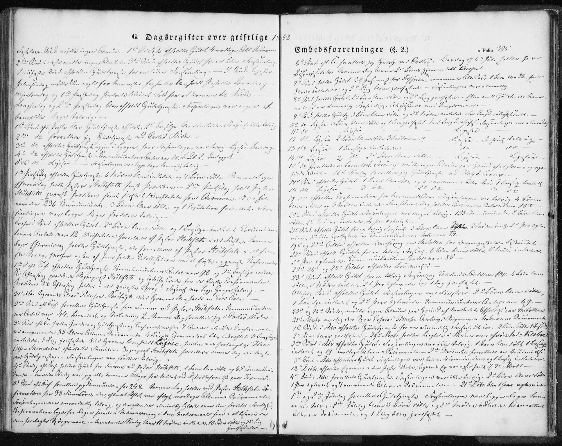 Lyngen sokneprestembete, SATØ/S-1289/H/He/Hea/L0004kirke: Parish register (official) no. 4, 1839-1858, p. 395