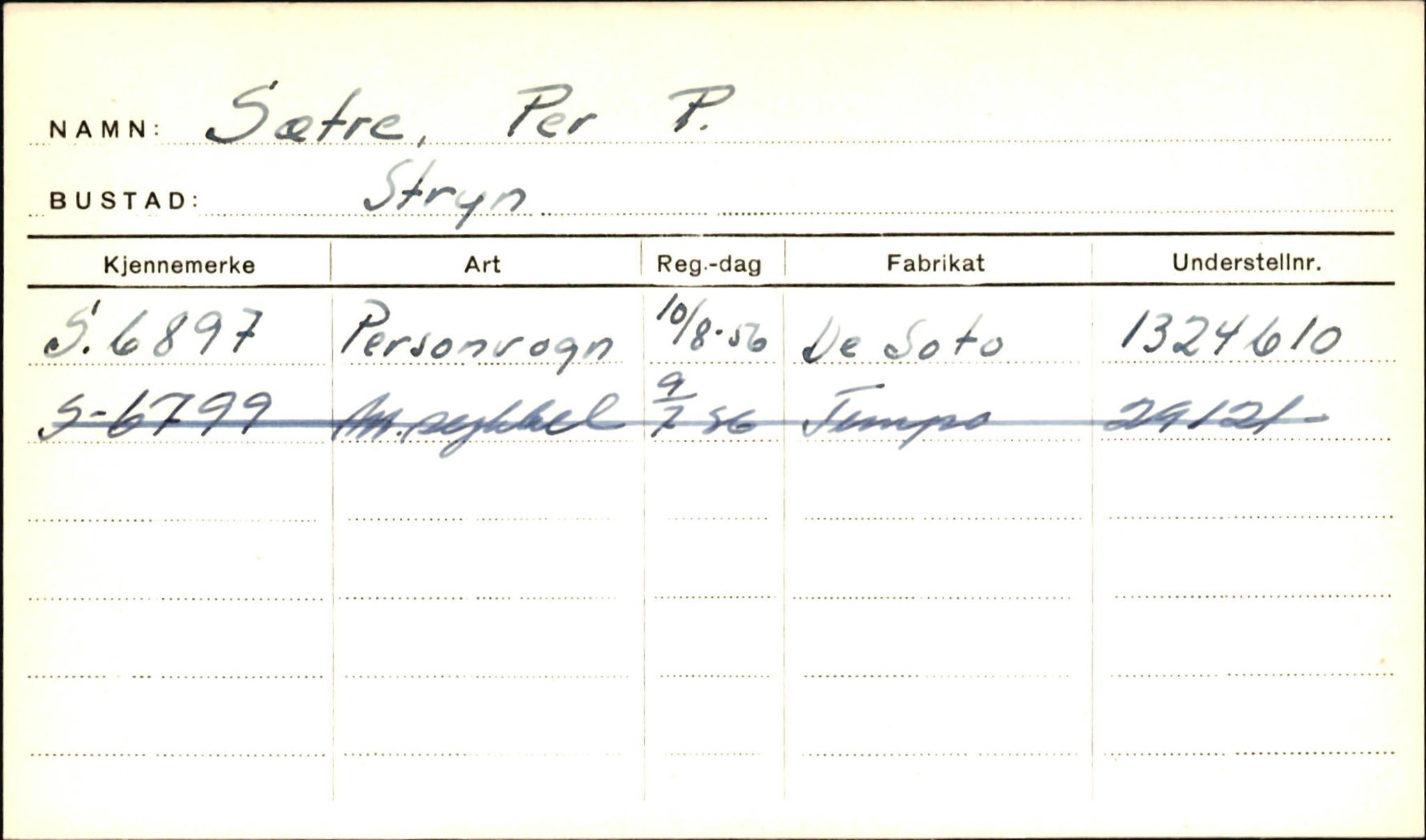 Statens vegvesen, Sogn og Fjordane vegkontor, AV/SAB-A-5301/4/F/L0002: Eigarregister Fjordane til 1.6.1961, 1930-1961, p. 30