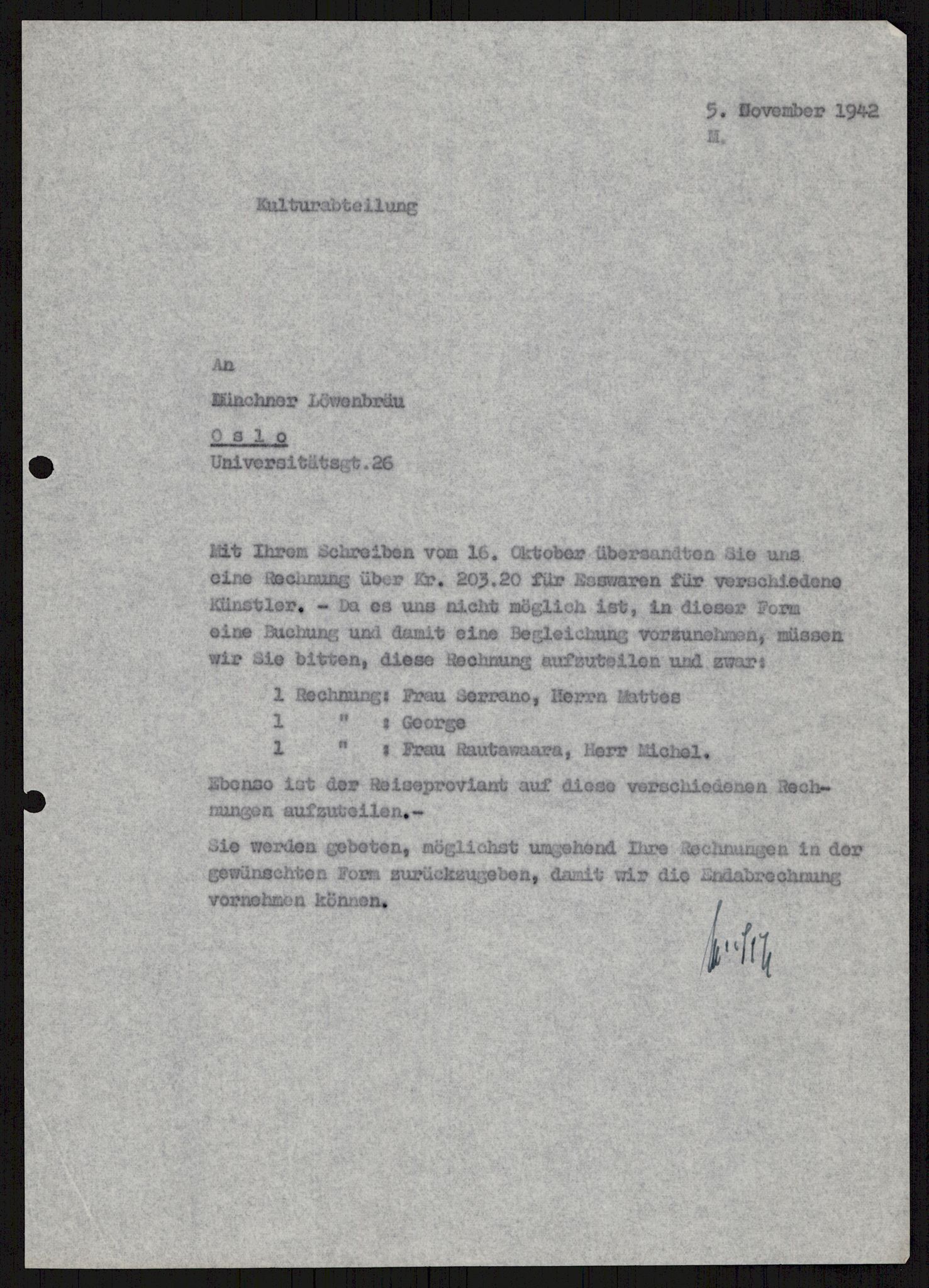 Tyske arkiver, Reichskommissariat, AV/RA-RAFA-2174/E/Ei/L0002/0002: Dokumentsamling / Rosita Serrano , 1942, p. 424