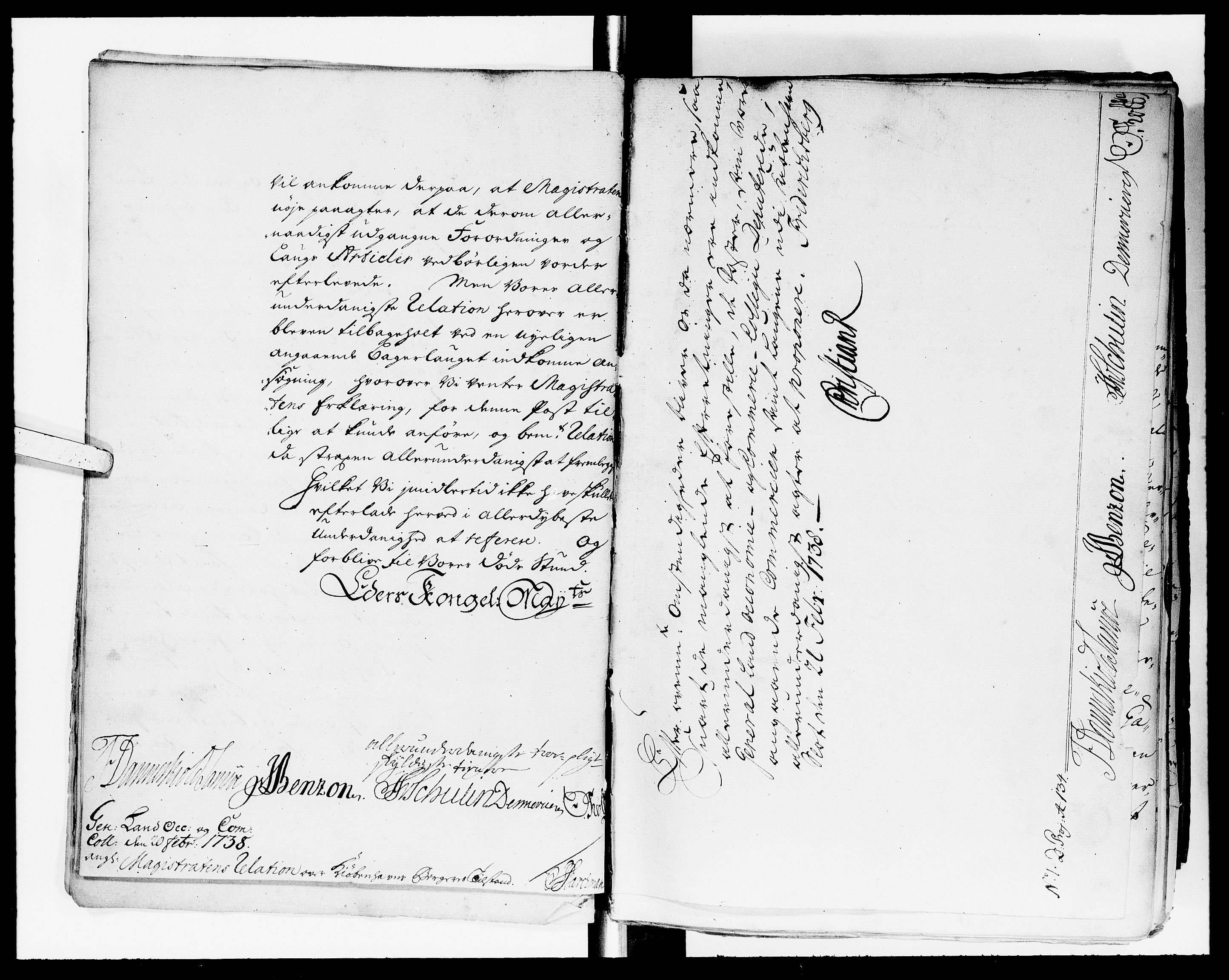 Kommercekollegiet, Dansk-Norske Sekretariat (1736-1771) / Kommercedeputationen (1771-1773), DRA/A-0002/-/002: Forestillinger, 1738-1740