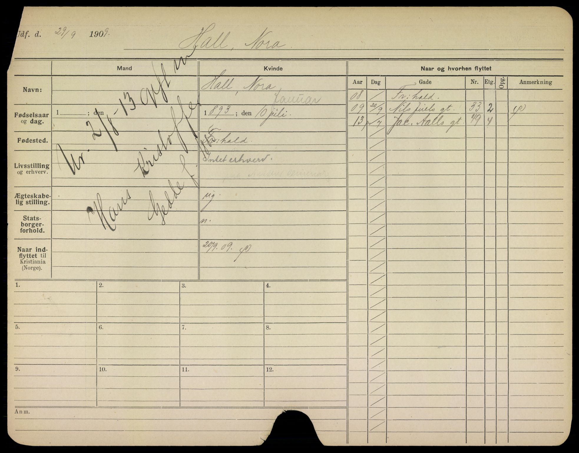 Oslo folkeregister, Registerkort, AV/SAO-A-11715/K/Kb/L0017: H - L, 1913