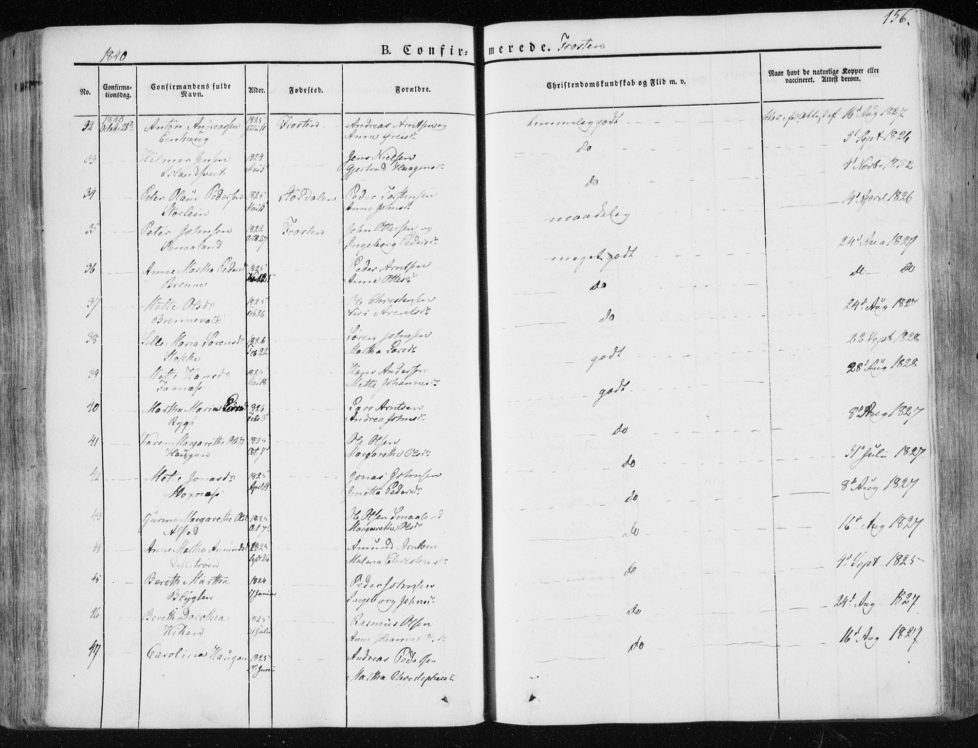 Ministerialprotokoller, klokkerbøker og fødselsregistre - Nord-Trøndelag, AV/SAT-A-1458/713/L0115: Parish register (official) no. 713A06, 1838-1851, p. 156