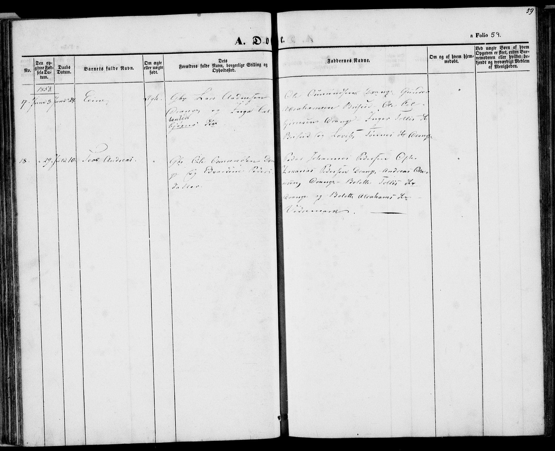 Herad sokneprestkontor, AV/SAK-1111-0018/F/Fa/Faa/L0004: Parish register (official) no. A 4, 1844-1853, p. 59