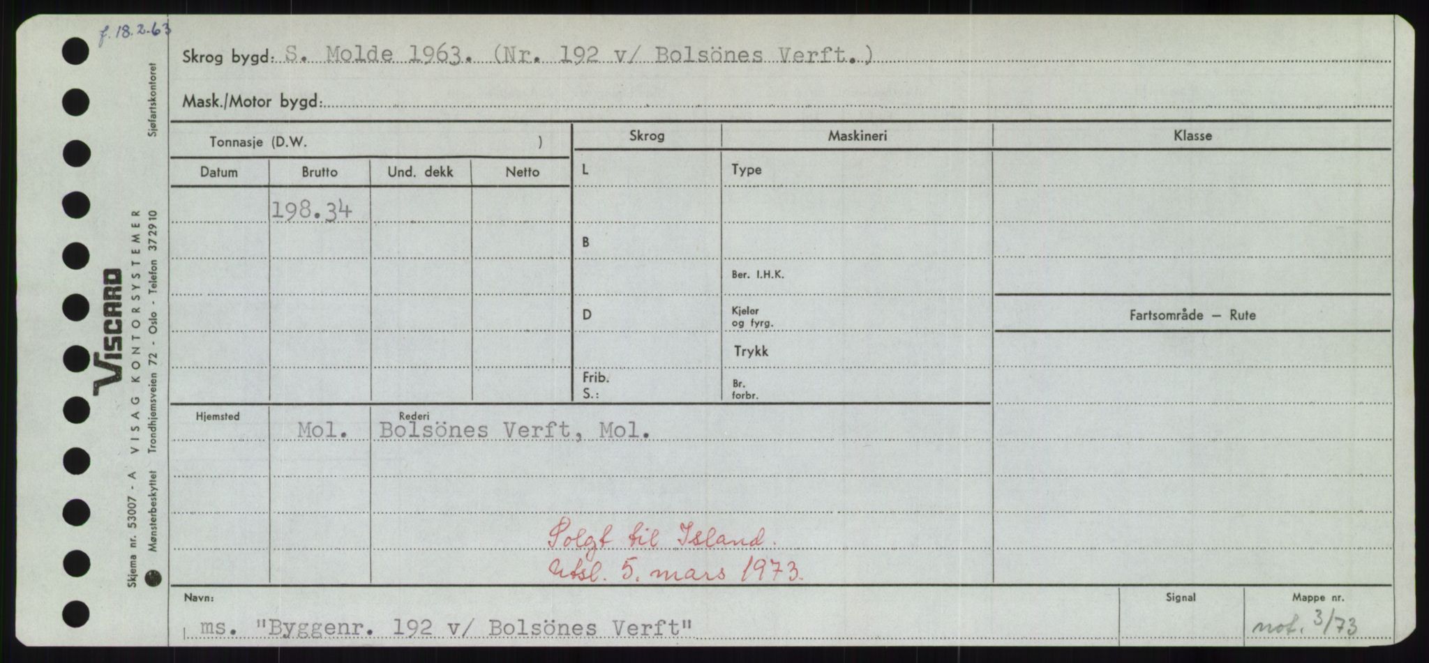 Sjøfartsdirektoratet med forløpere, Skipsmålingen, RA/S-1627/H/Hd/L0006: Fartøy, Byg-Båt, p. 47